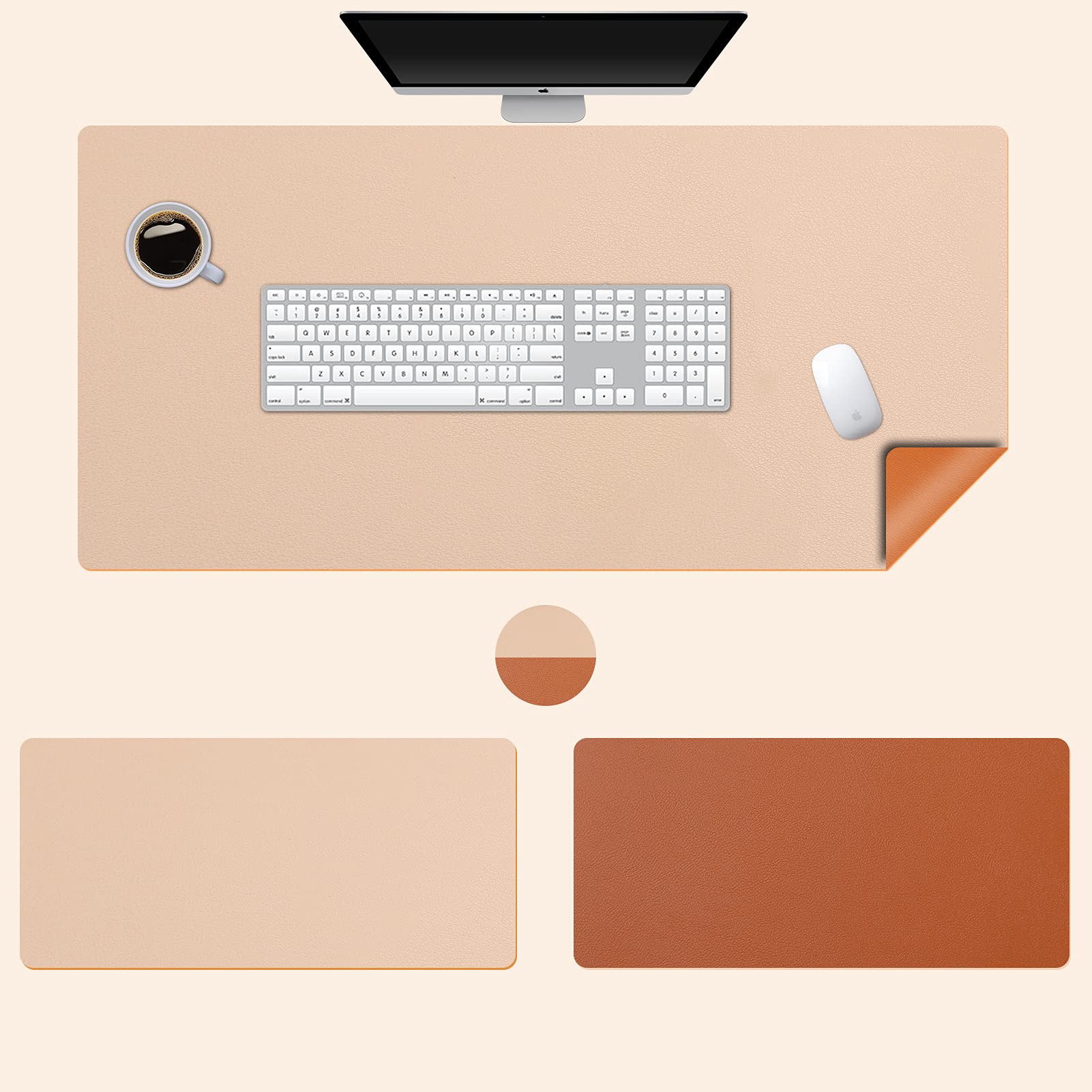 KINGFOM PU Leather Desk Pad - 31.4
