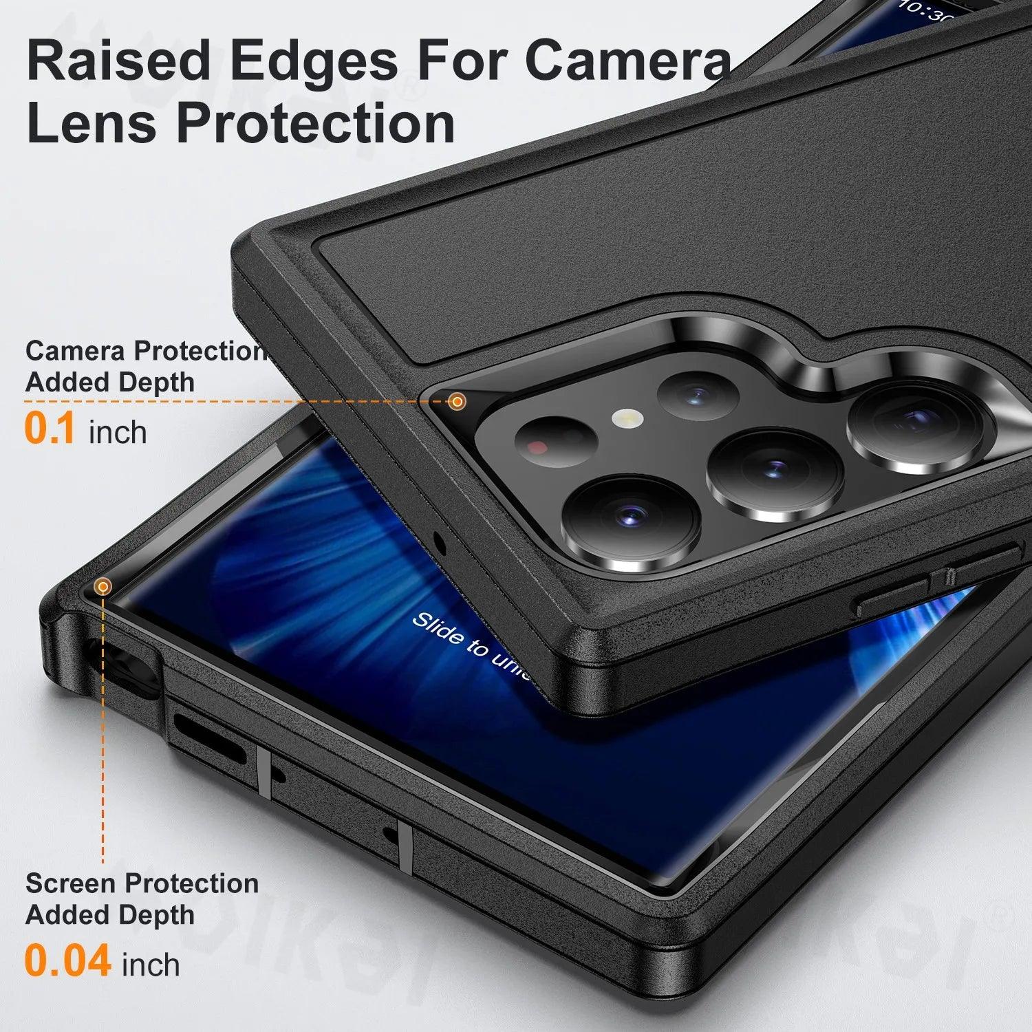 Samsung Galaxy S24 Ultra Rugged Shockproof Case - Heavy Duty Protection for Drops & Bumps - Perfect for Outdoor Adventures, Construction Work & Extreme Sports