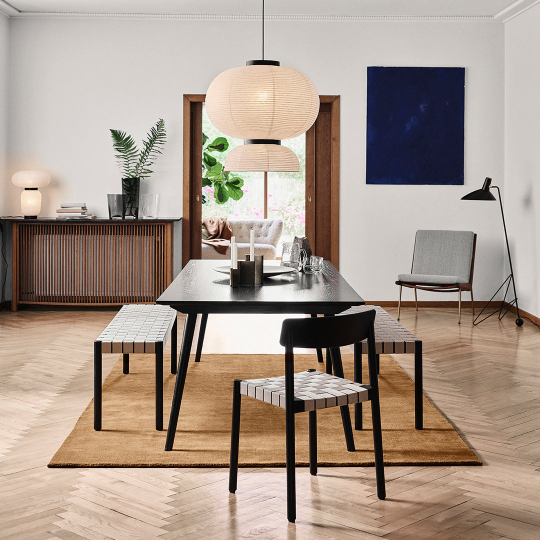 Formakami JH18 Modern Paper Table Lamp - Handcrafted Scandinavian Design for Living Room, Bedroom & Office Decor