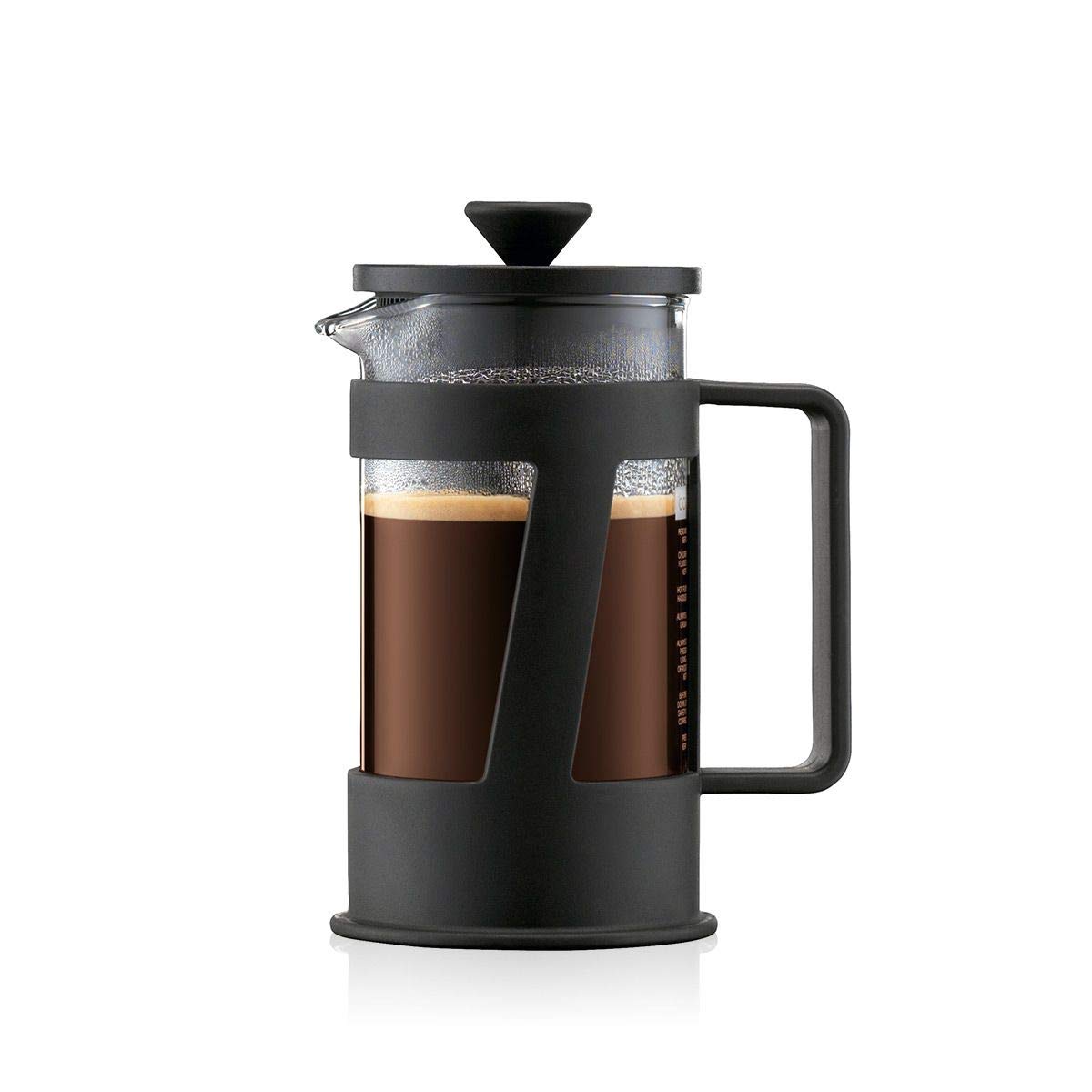 Bodum Crema 3-Cup French Press Coffee Maker - 12 oz Stainless Steel Coffee Press for Home, Office & Camping - Perfect for Brewing Rich, Bold Coffee Anytime