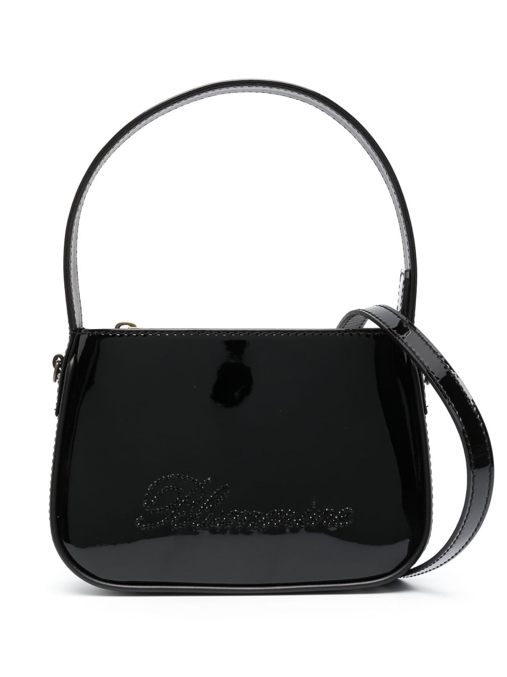 Blumarine Women's Black Leather Handbag - Stylish Shoulder Bag for Work, Travel & Everyday Use