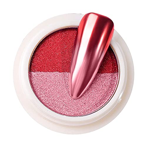 Premium Titanium Effect Nail Powder - Dual-Color Metallic Pigment for Mirror & Flash Nail Art | Gold & Silver Nail Accessories | Perfect for Salon, DIY Manicures & Special Occasions