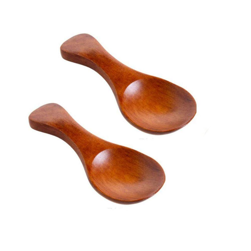 20 Pack Small Wooden Salt Spoons - Mini Wooden Spoons with Short Handle for Jam, Spices, Condiments, Honey, Coffee, Tea | Ideal for Kitchen, Baking, Coffee Shops & Gift Giving