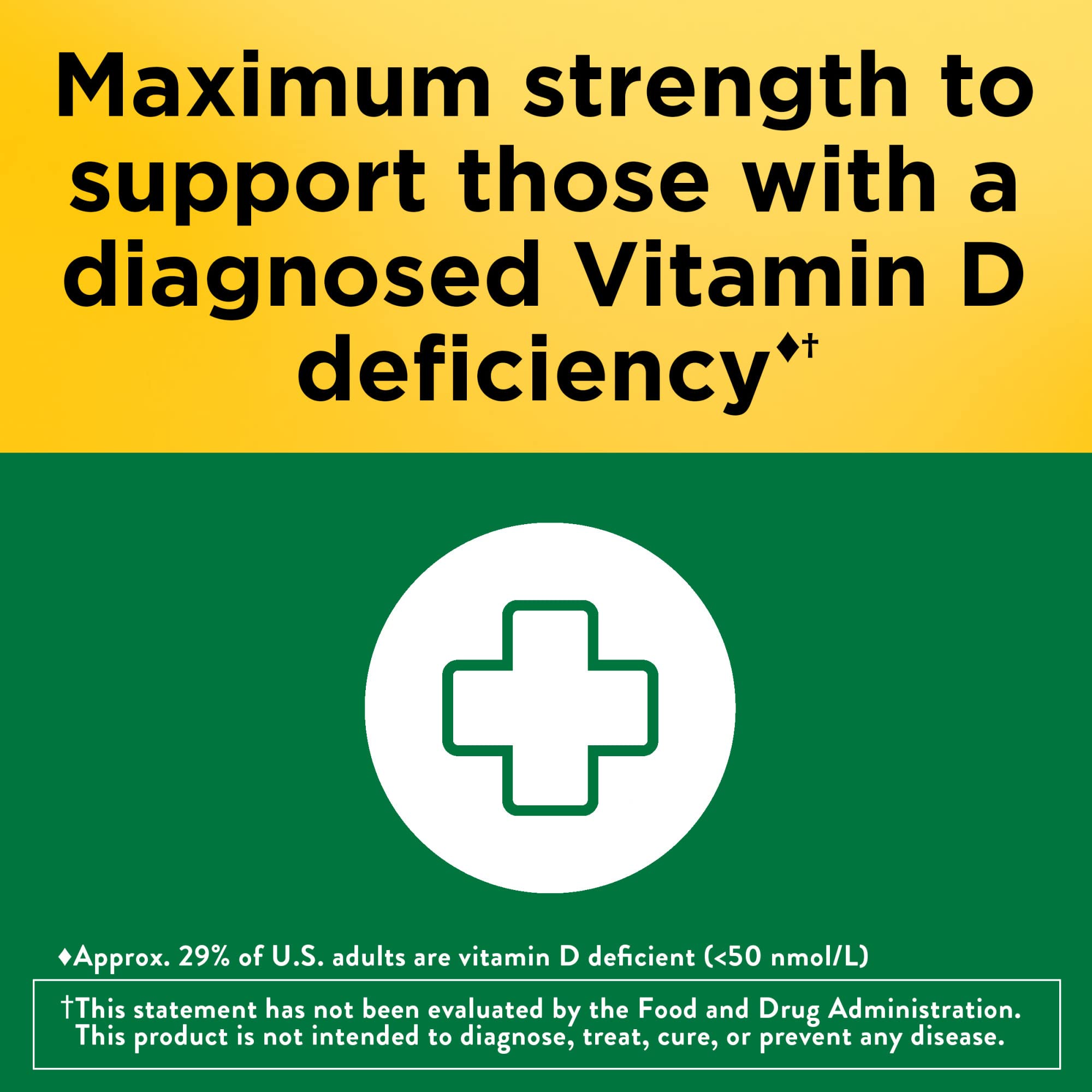 Nature Made Maximum Strength Vitamin D3 10000 IU (250 mcg) Softgels - Bone, Teeth & Immune Support Supplement - 60 Count (60 Day Supply) - Supports Muscle Function & Overall Wellness - Ideal for Indoor Lifestyles & Low Sunlight Areas