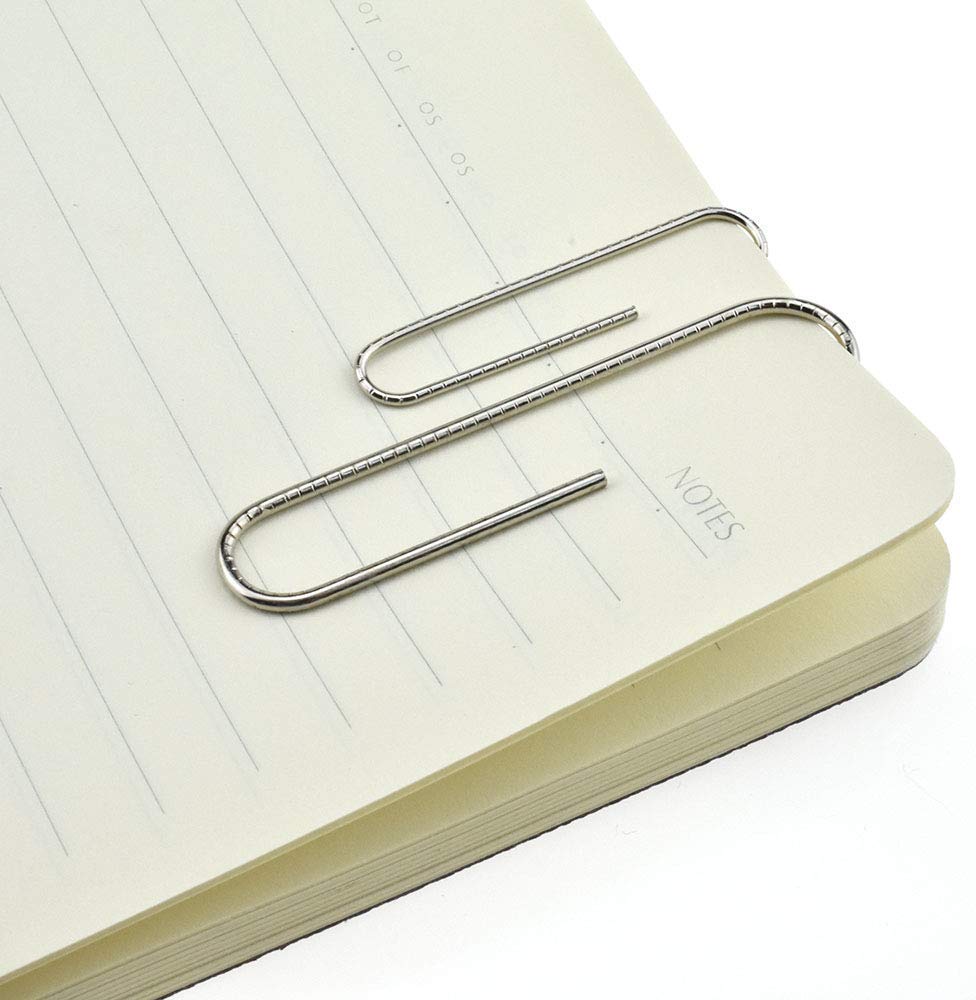 Vinaco 500PCS Non-Slip Paper Clips Set - 1.3 Inch & 2.0 Inch Medium & Jumbo Size, Durable Rustproof Coated Metal Clips for Office, School, Home Organization, Document Filing, Bookmarking and Craft Projects