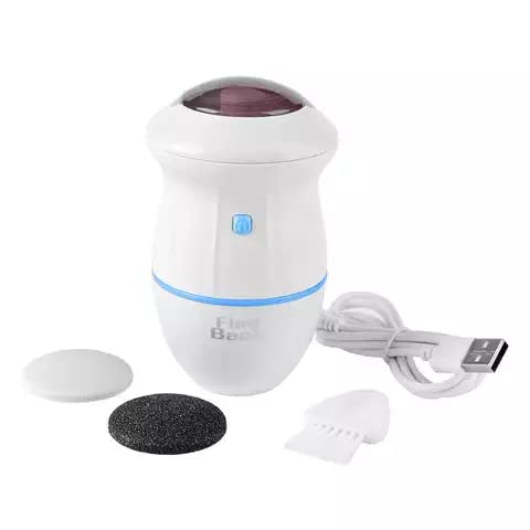 NISHIV Cordless Electronic Pedicure Tool - Callus Remover & Foot Filer for Dead Skin - Rechargeable Pedi Scrubber with Polishing Wand - Perfect for At-Home Pedicure & Feet Care (Set of 1) - Ideal for Dry Cracked Heels, Calluses & Soft Smooth Feet