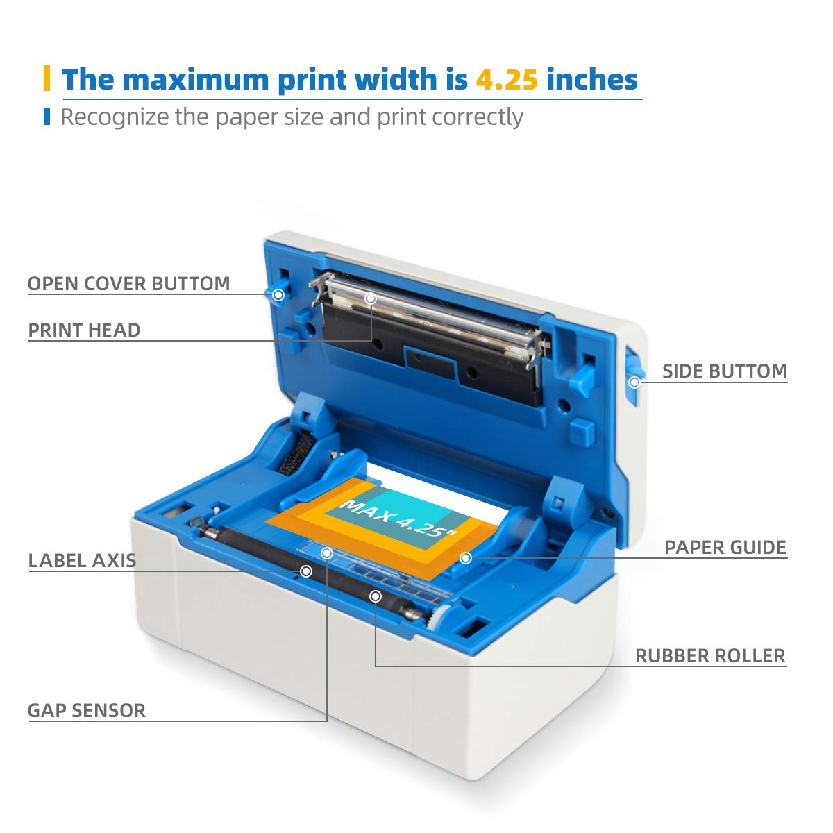 Micmi 4x6 Inch Commercial Direct Thermal Shipping Label Printer - Compatible with Amazon, eBay, PayPal, Etsy, Shopify, ShipStation, Stamps.com, UPS, USPS, FedEx, DHL - Windows Supported (Not for Mac) - Perfect for E-commerce Sellers & Small Business Shipping Operations