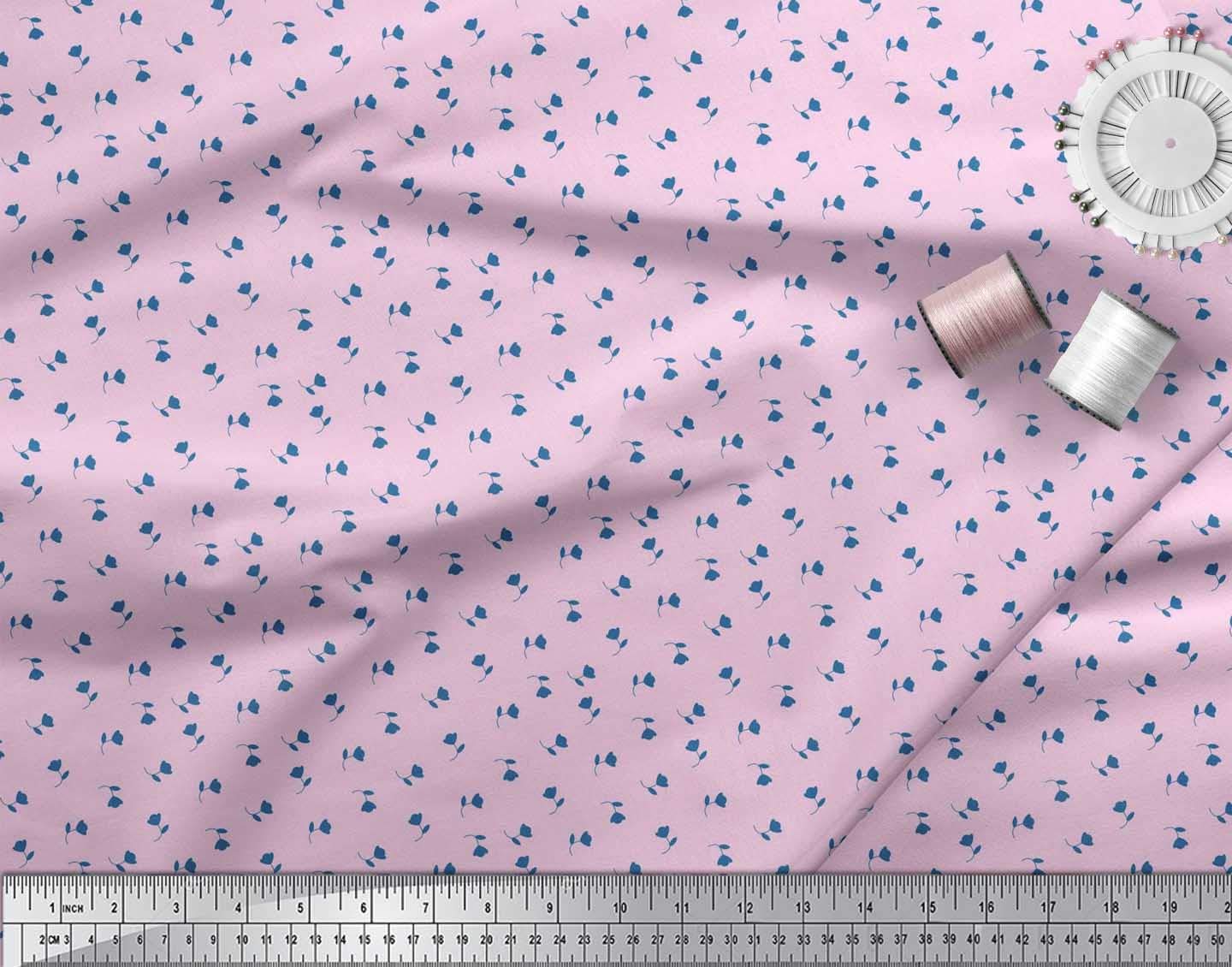 Soimoi Moss Georgette Brown Fabric by The Yard - 42 Inch Wide Printed Fabric with Leaves & Floral Motifs for Dresses, Blouses, Scarves & DIY Crafts - Artistic Shirting Material for Fashion Designers