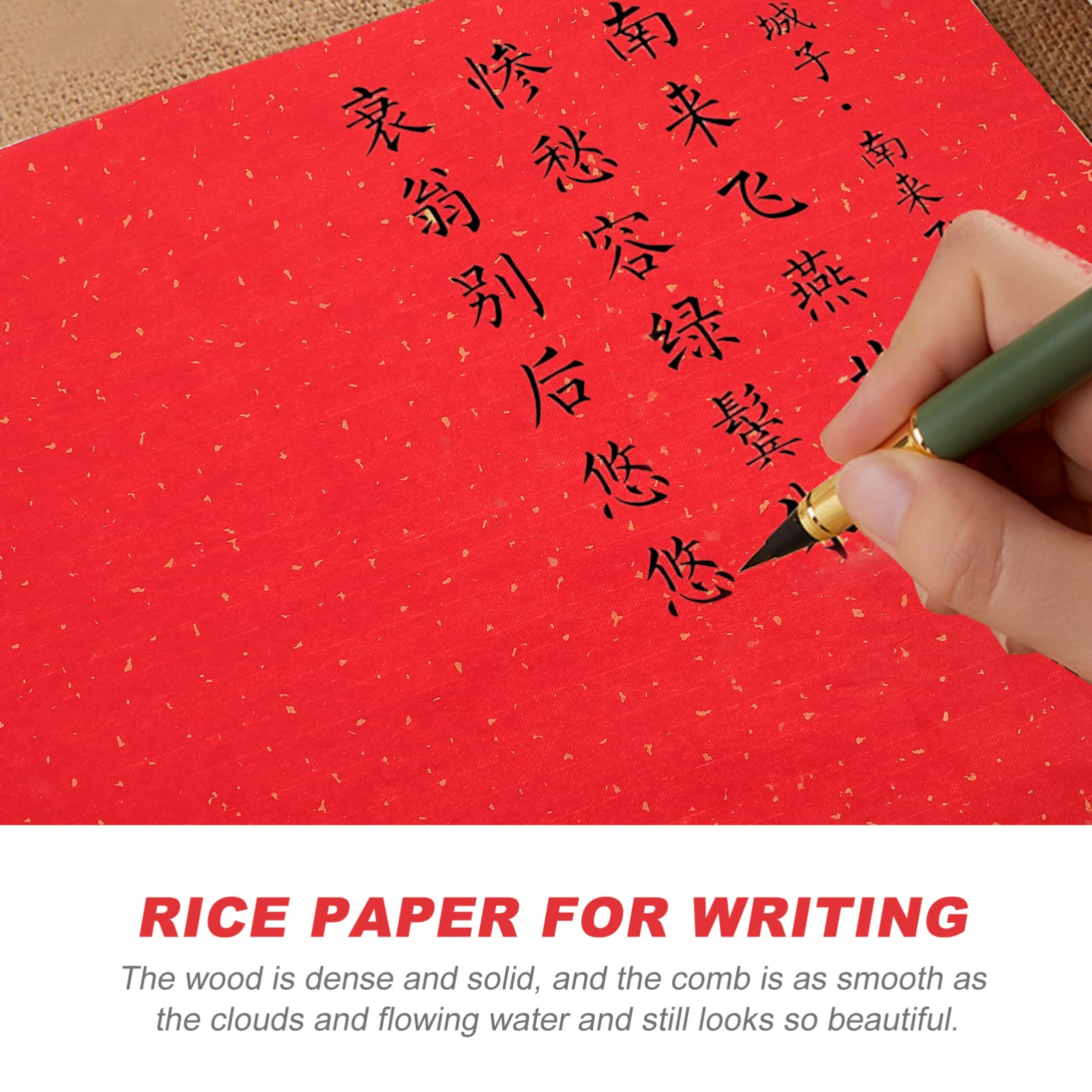 Premium Chinese Xuan Paper for Calligraphy & Painting - 35cm x 20m Red Rice Paper, Blank Calligraphy Scrolls, Chunlian/Duilian Paper - Perfect for Traditional Brush Writing, Art Projects, and Home Decoration