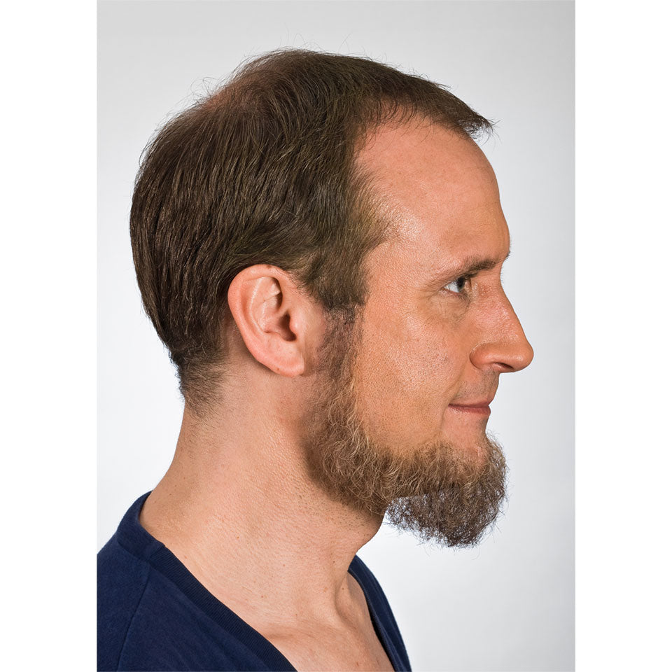 Kryolan Real Hair Full Chin Beard (09236) - 4 Natural Colors for Cosplay, Theater & Halloween Costumes