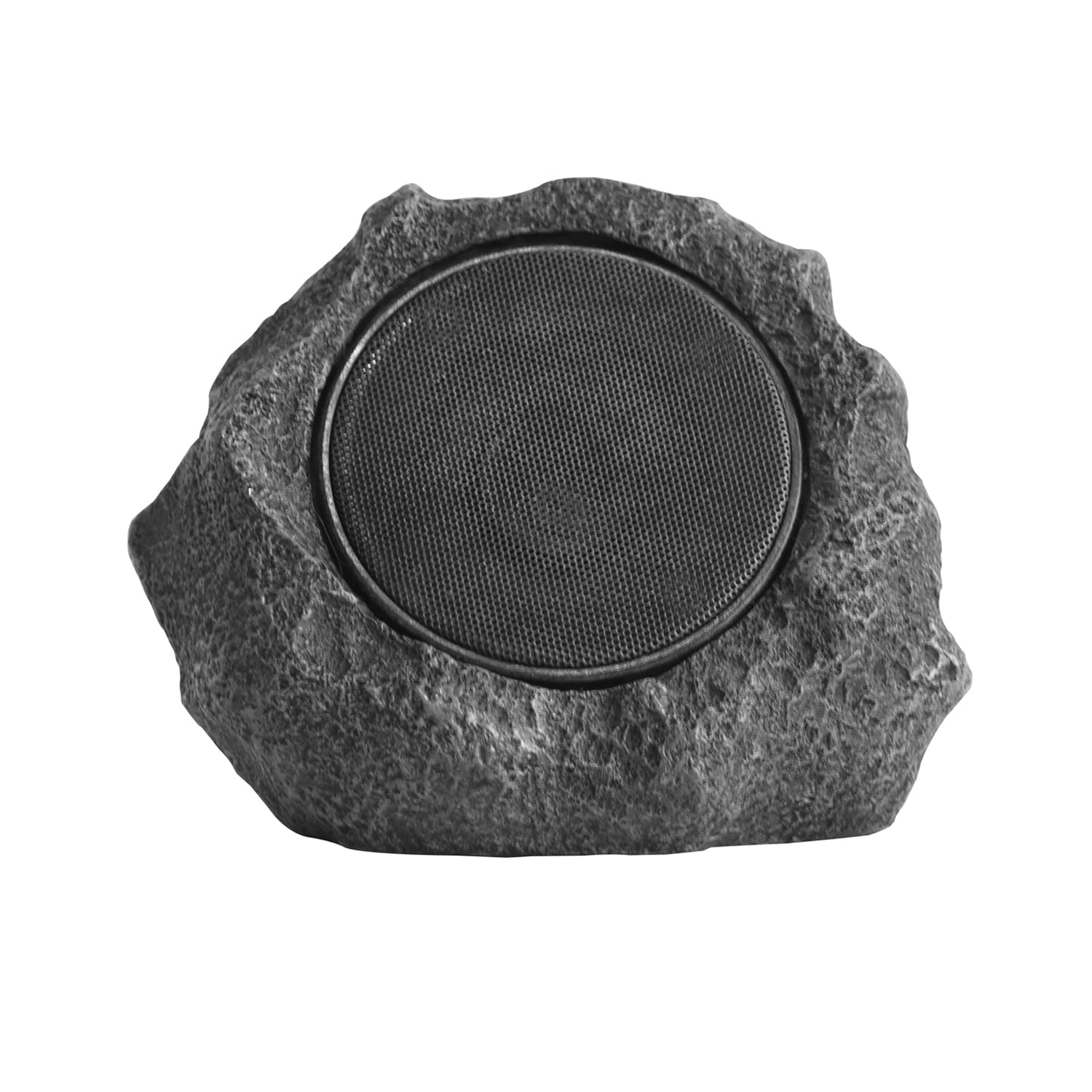 Deck Impressions Solar 5-Watt Outdoor Wireless Charcoal Rock Speaker with Bluetooth Technology - Pair 2 Speakers (3.5