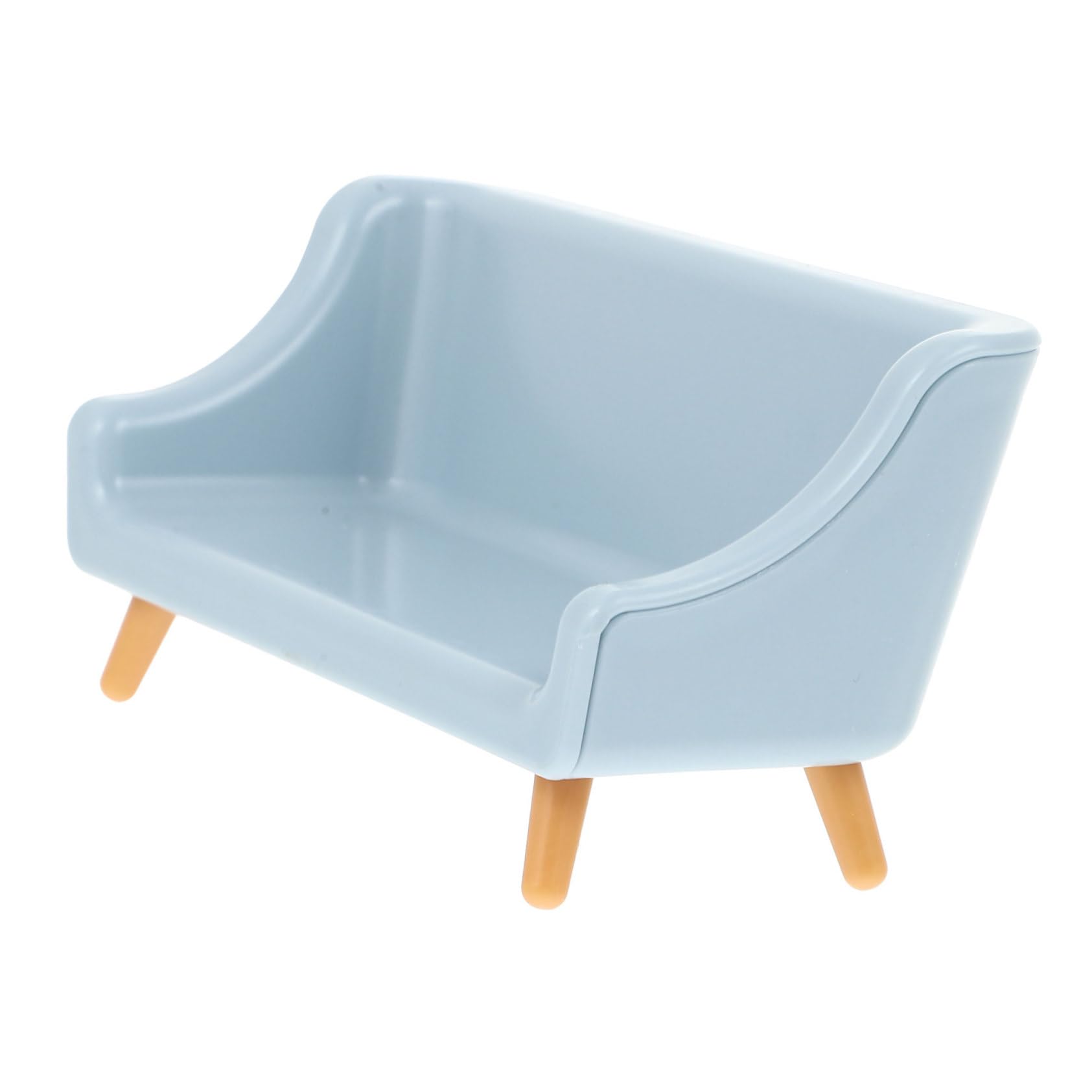 Mini Dollhouse Couch for Kids - Plastic Toy Sofa Furniture for Doll House, Miniature Home Decor & Playroom Accessories - Perfect for Pretend Play, Dollhouse Scenes & Kids' Imaginative Playtime