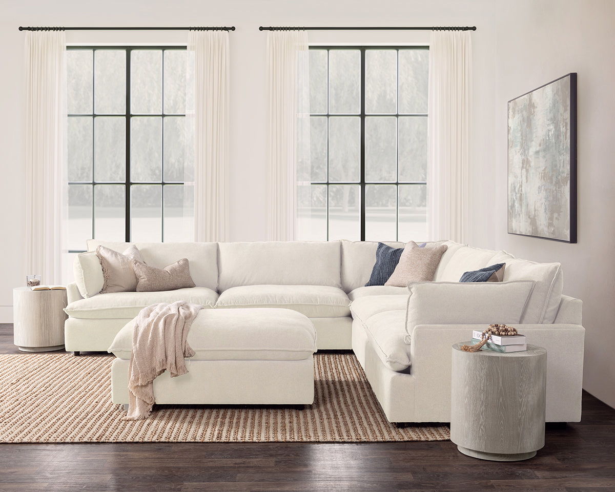 Caplan Upholstered Modular Sectional Sofa - Modern L-Shaped Living Room Couch with Reversible Chaise for Home, Apartment & Office