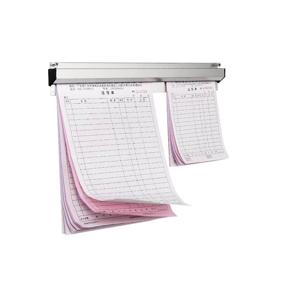 18 Inch Aluminum Kitchen Slide Check Rack - Bill Order Ticket Holder & Tab Grabber for Restaurants, Cafes, Pubs, Bars - Durable Organizer for Waitstaff & Cashiers
