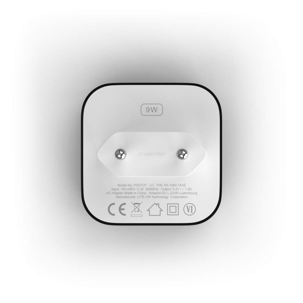 Amazon - PowerFast 9W USB Charger & Adapter for Kindle E-Readers, Fire Tablets & Echo Dot (2nd Gen) - Fast Charging Solution for Home, Office & Travel