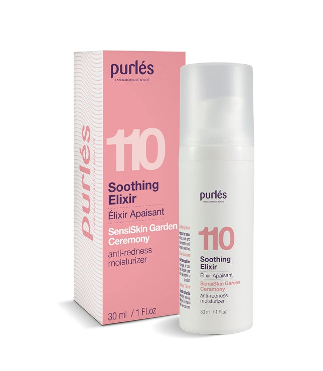 Purlés 110 Soothing Elixir 30ml - Hydrating Facial Serum for Sensitive Skin | Reduce Redness & Nourish Dry Skin | Perfect for Nighttime Skincare Routine & Post-Treatment Care
