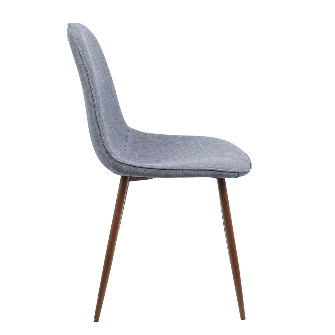 Modern Pebble Dining Chairs Set of 2 - Mid Century Style Kitchen Chairs with Upholstered Seat & Wooden Legs - Perfect for Dining Room, Kitchen, Breakfast Nook & Small Spaces