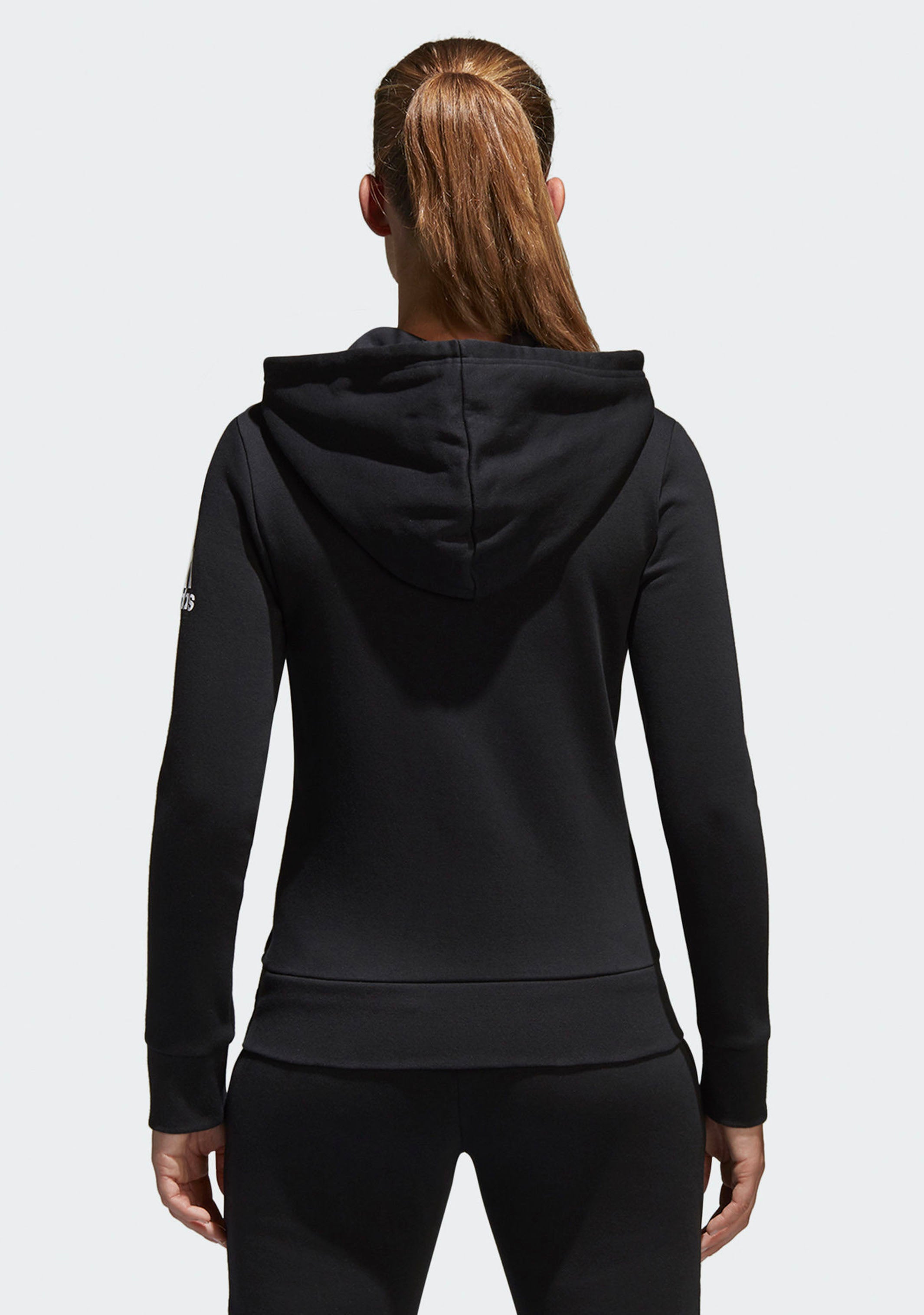 Adidas Women's Essential Solid Full Zip Hoodie - Lightweight Fleece Jacket for Casual Wear, Gym & Outdoor Activities