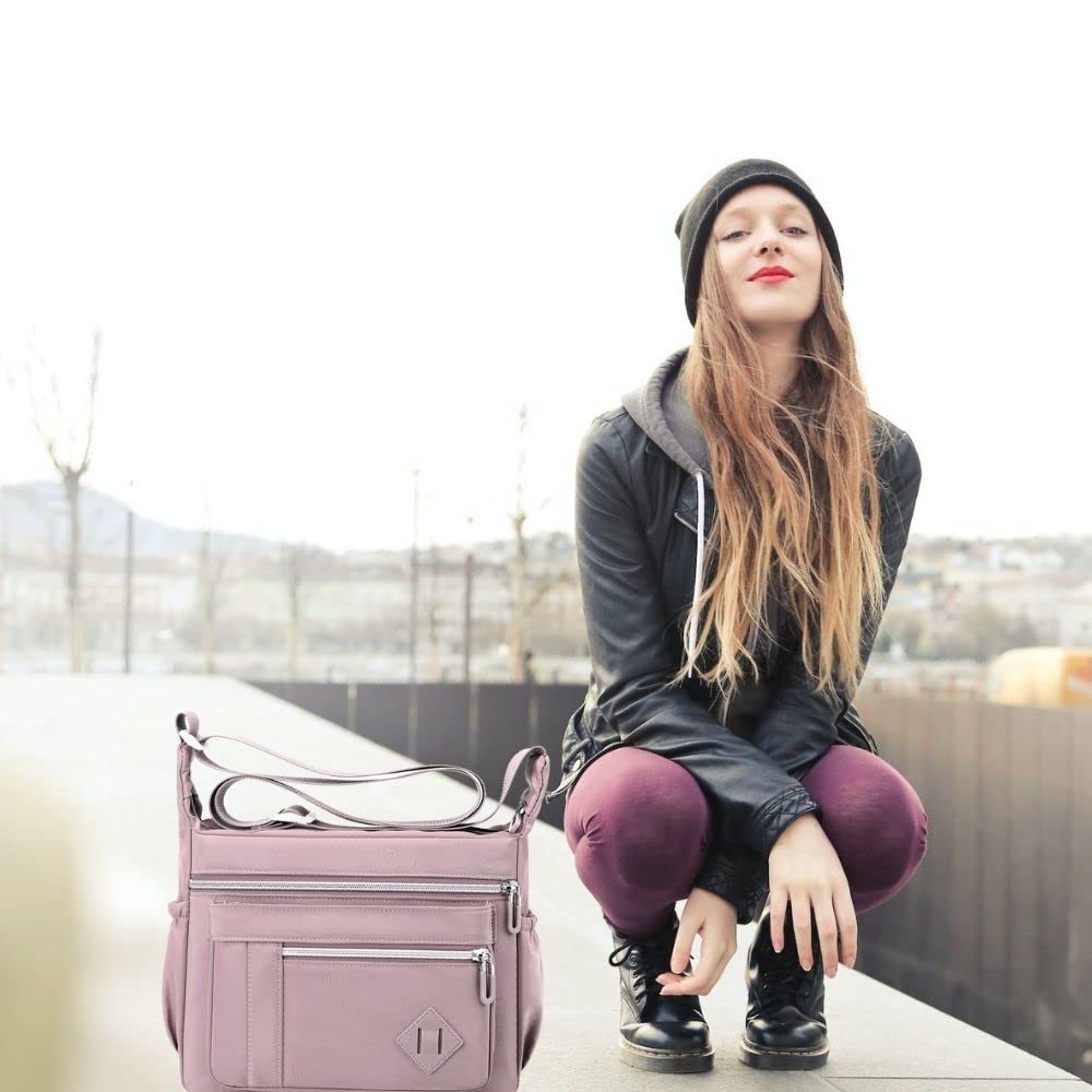 Wxnow Women's Multi Pocket Crossbody Shoulder Bag - Stylish Travel Purse & Work Bag for Everyday Use, Commuting, and Weekend Adventures
