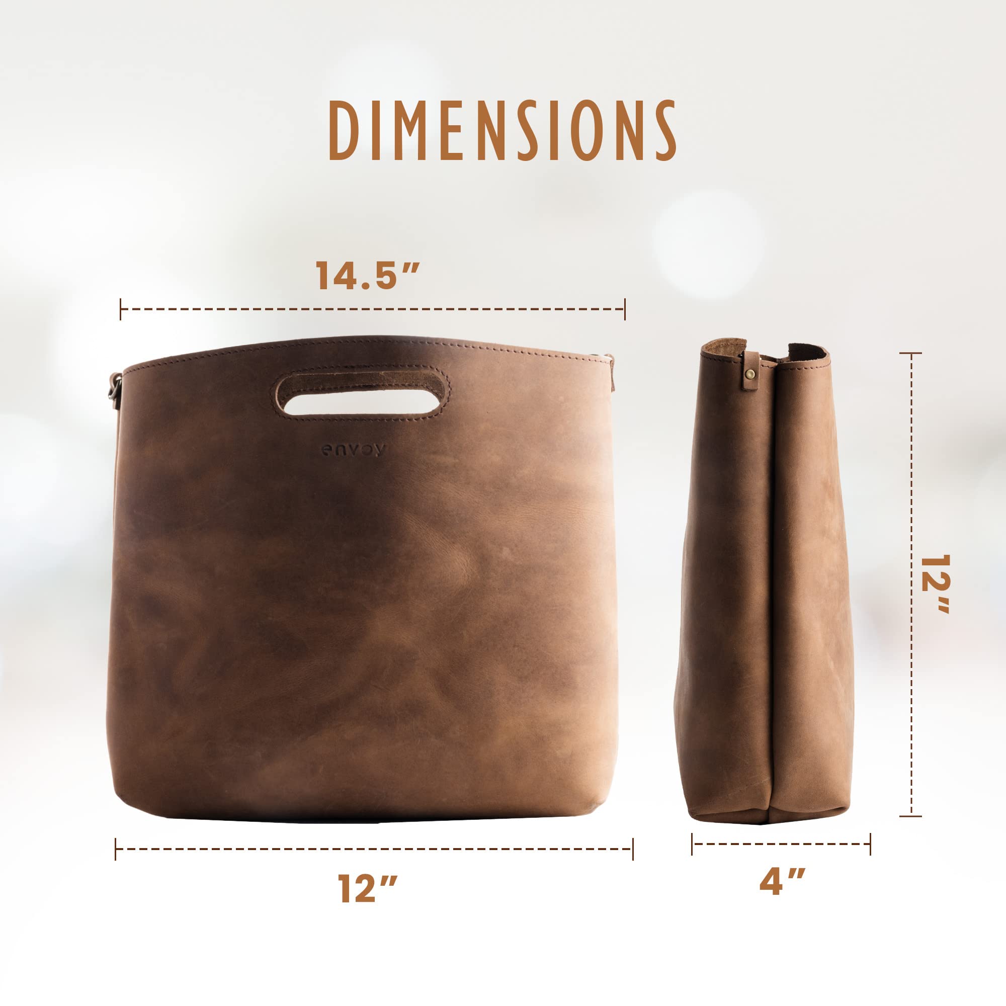 Premium Genuine Leather Tote Bag for Women - Stylish & Durable Leather Handbag & Purse | Made in USA | Perfect for Work, Travel & Everyday Use