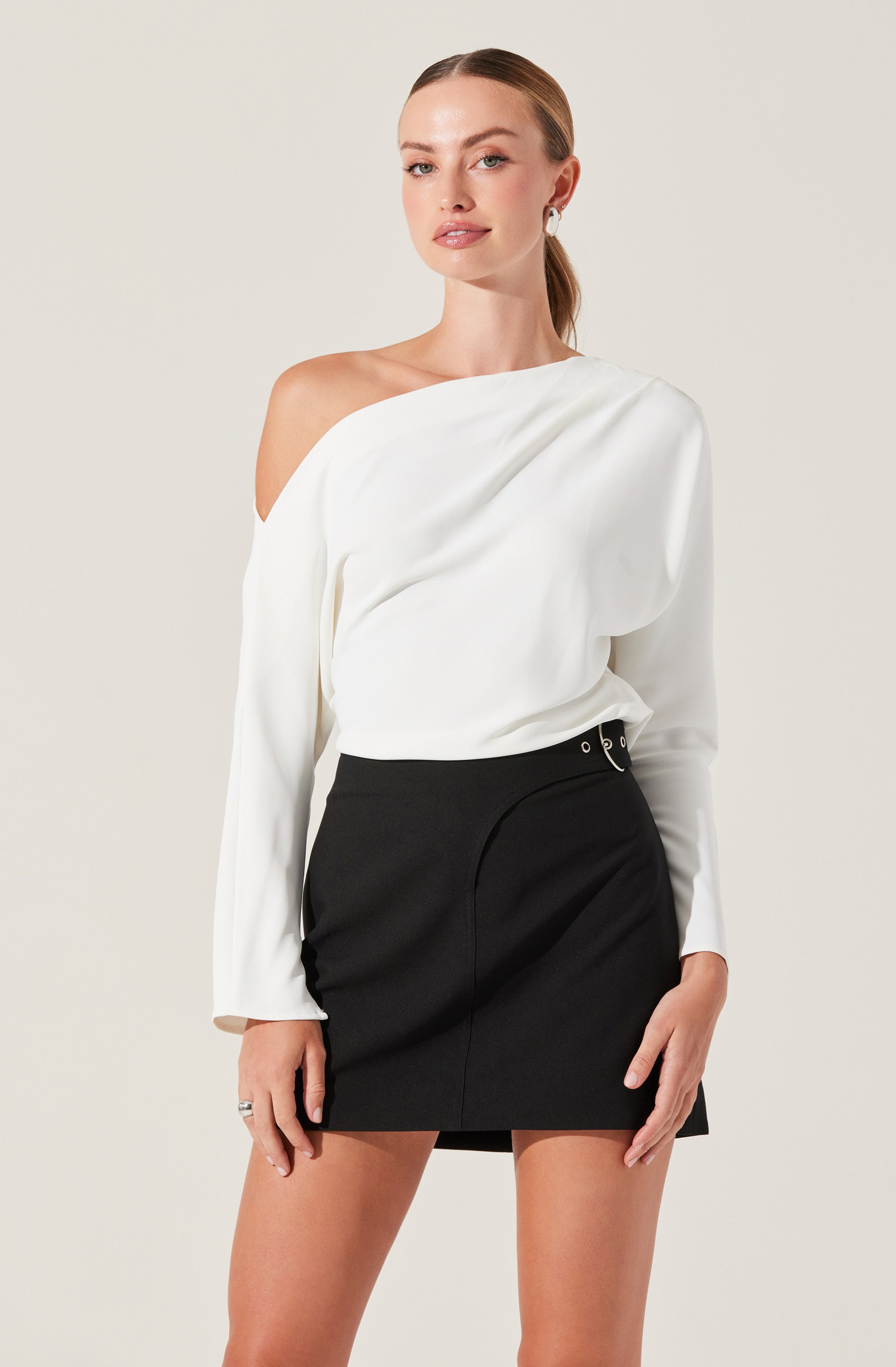 Orlia Women's Off Shoulder Asymmetric Tops - Sexy Summer Blouses for Date Night & Beach Vacation