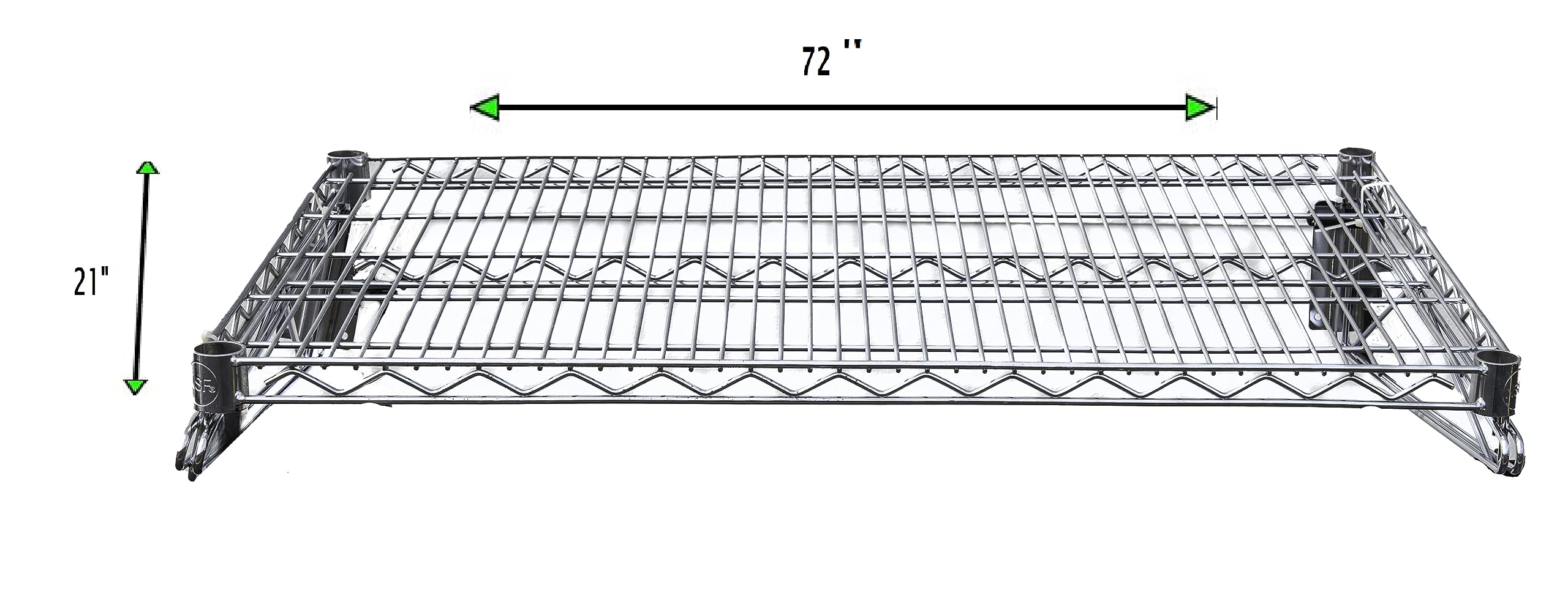 Heavy Duty Chrome Wire Storage Wall Shelf - 21