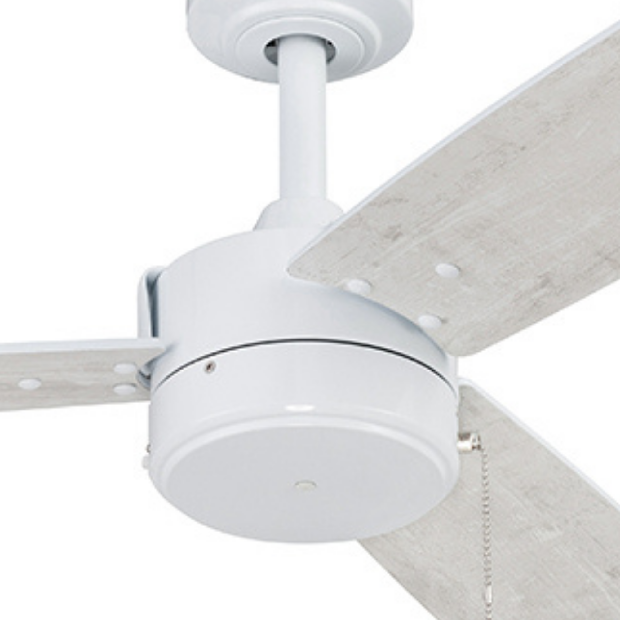 52 Inch Bright White Indoor/Outdoor Ceiling Fan with Pull Chain - Perfect for Bedroom, Living Room, Patio & Covered Porch