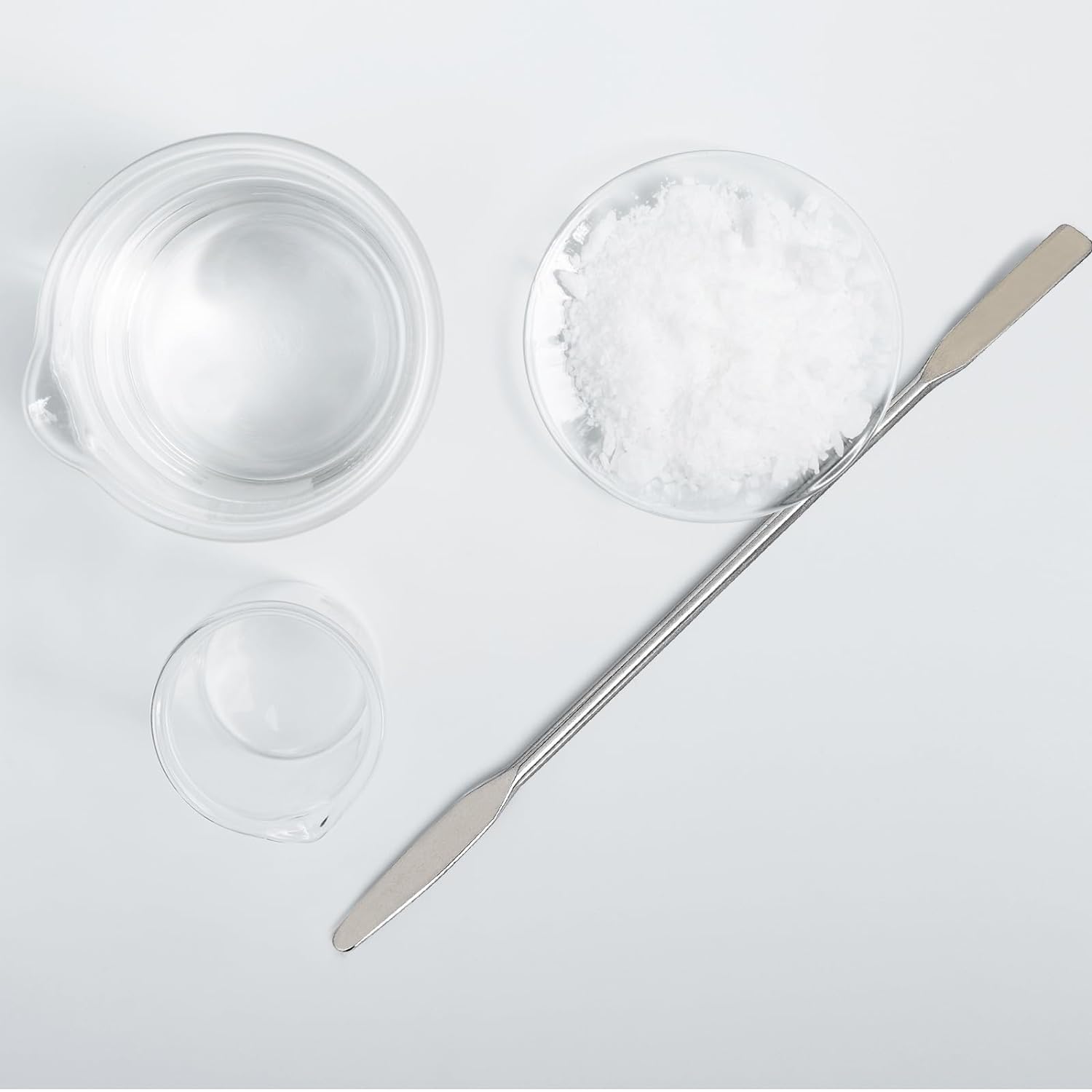 3 Pack Stainless Steel Lab Spatulas - Double Ended Micro Spatula with Tapered & Flat Ends for Laboratory, Science Experiments, Mixing Powders & Measuring Small Samples - Perfect for Chemistry, Baking & DIY Crafts