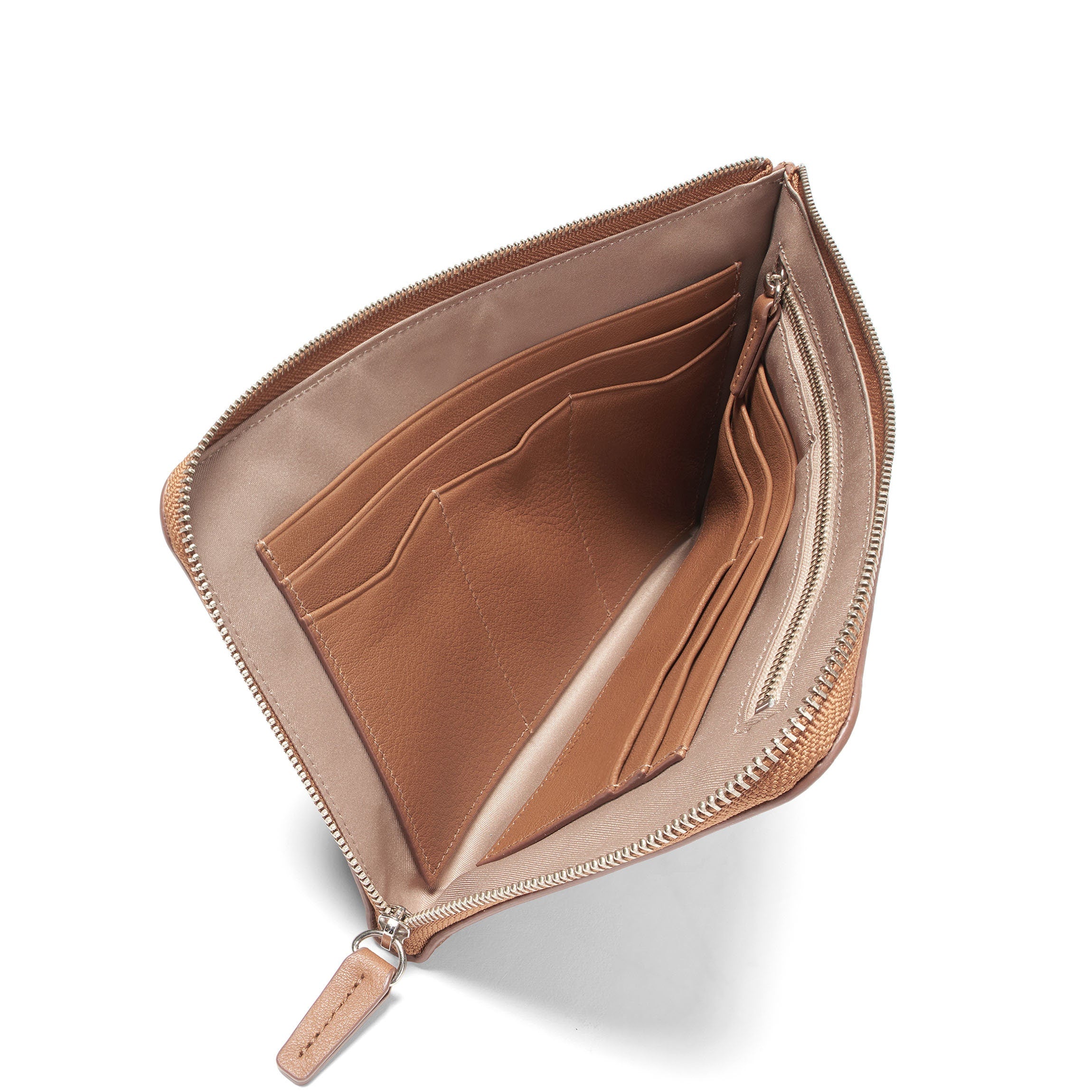Slim RFID Blocking Travel Wallet for Passport & Cards - Genuine Leather Cognac - Perfect for Airports, Vacations & Business Trips