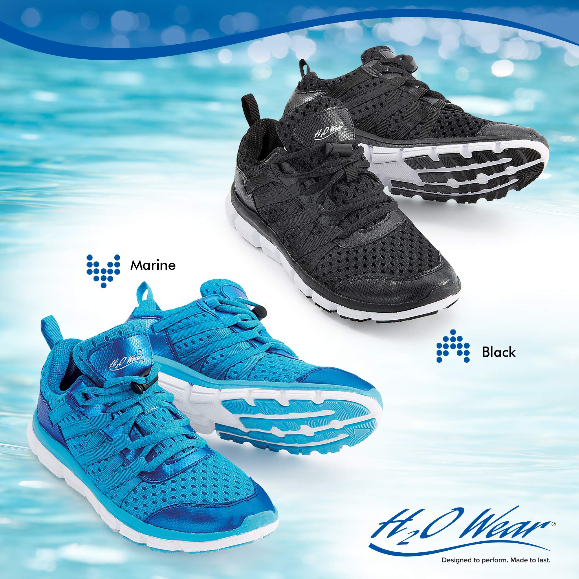 Aqua Vibe Women's Water Aerobics Shoes - Lightweight Quick-Dry Aqua Sneakers for Pool, Beach & Water Workouts - Non-Slip Black Water Shoes for Swimming, Yoga & Fitness