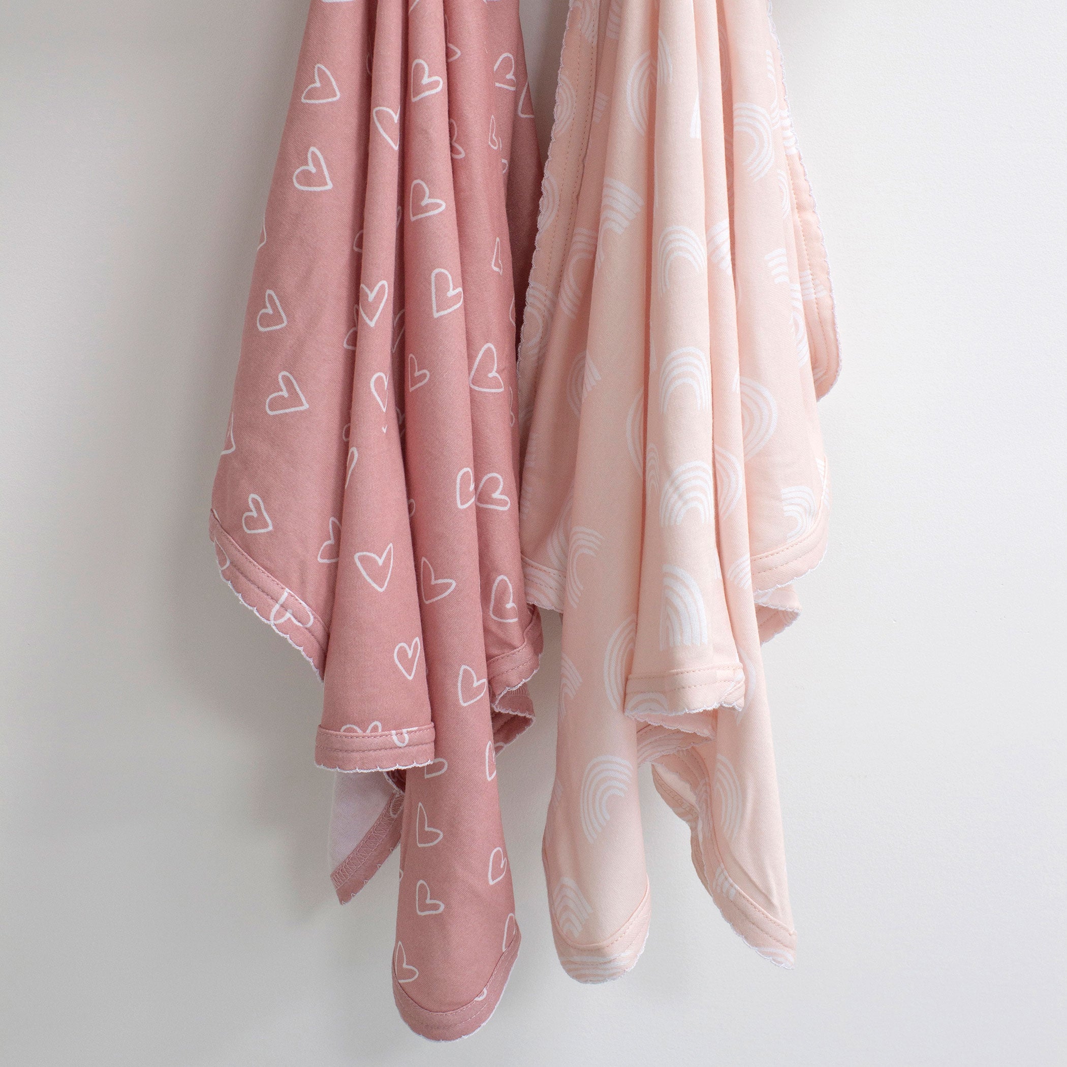 Nordic Style 2-Pack Jersey Wrap in Dusty Berry & Rose - Soft & Cozy for Home, Office, and Travel