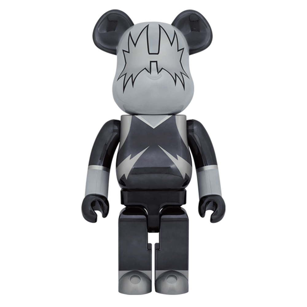 1000% Bearbrick Kiss Space Man Chrome Version - Limited Edition Collectible Vinyl Art Toy for Display & Home Decor - Perfect for Anime Fans, Toy Collectors and Gift Giving