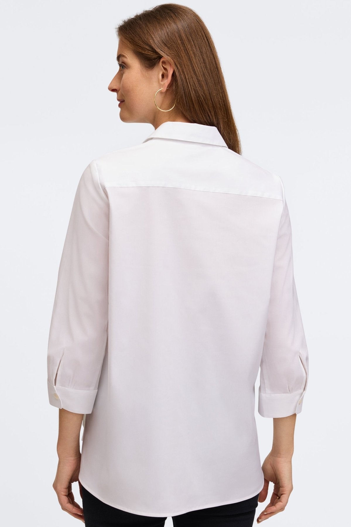 Juliet No Iron Stretch 3/4 Sleeve Blouse for Women - Wrinkle-Free Comfort Shirt for Office, Travel & Casual Wear