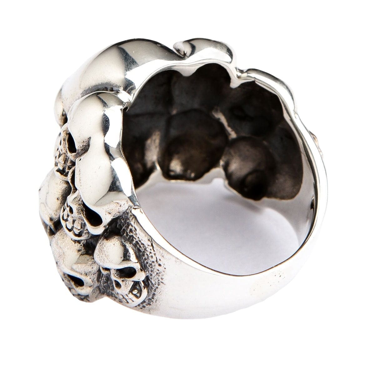 Phantom Skull Sterling Silver Biker Ring for Men - Gothic Punk Jewelry, Edgy Fashion Accessory - Perfect for Motorcycle Riders, Rock Concerts & Halloween Costumes