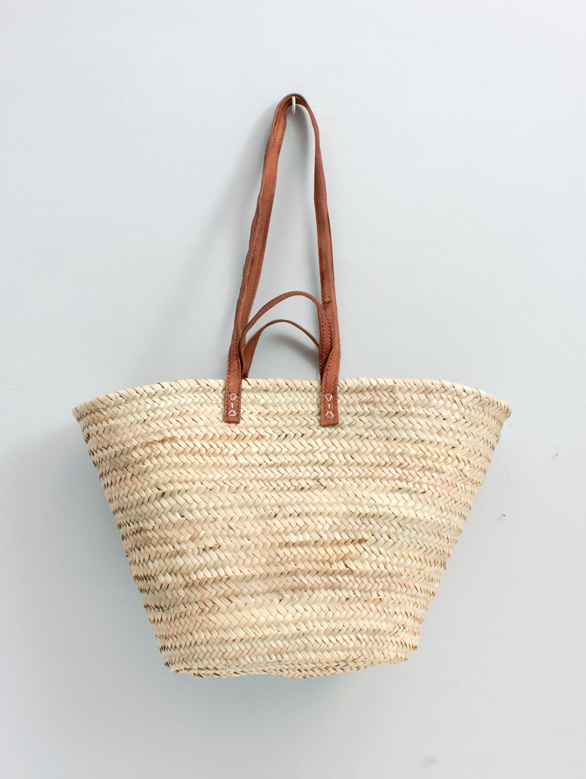 Stylish Parisienne Shopping Basket - Elegant Woven Grocery Tote for Farmers Market, Picnics & Beach Trips
