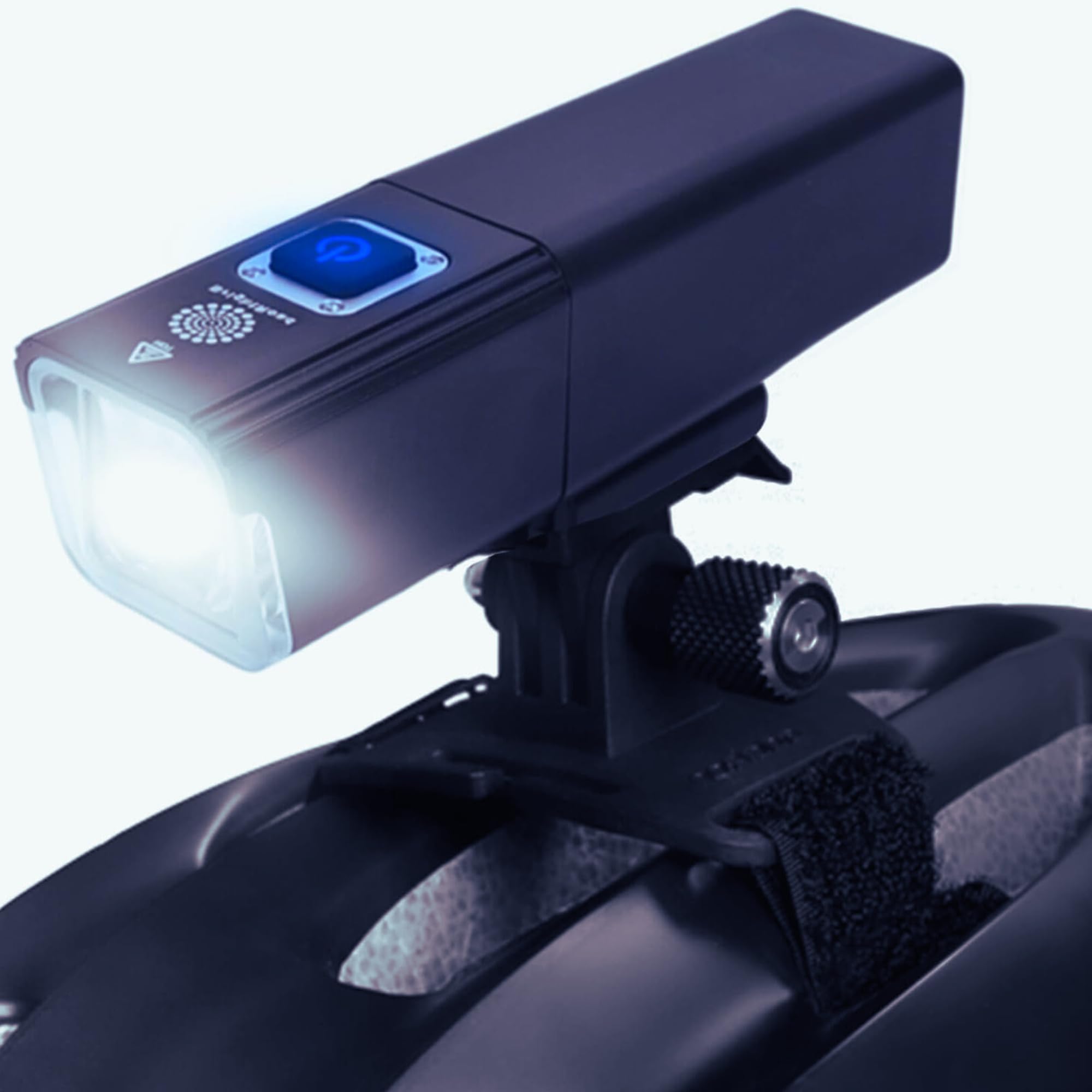 8000 Lumens Rechargeable Bike Helmet Light - 7 Modes Waterproof Headlight for Night Cycling with Adjustable Mount | Wide Beam Safety Light for Mountain Biking, Commuting & Road Riding