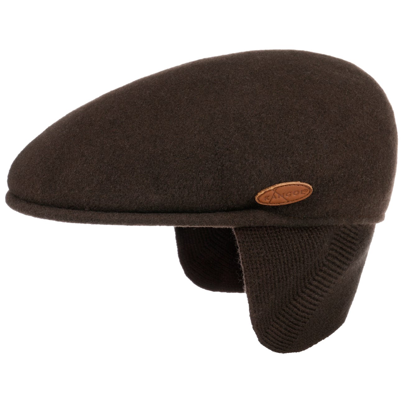 Kangol 504 Flat Cap with Ear Flaps - Winter Wool Hat for Men & Women - Perfect for Outdoor Activities, Hiking, and Cold Weather Fashion