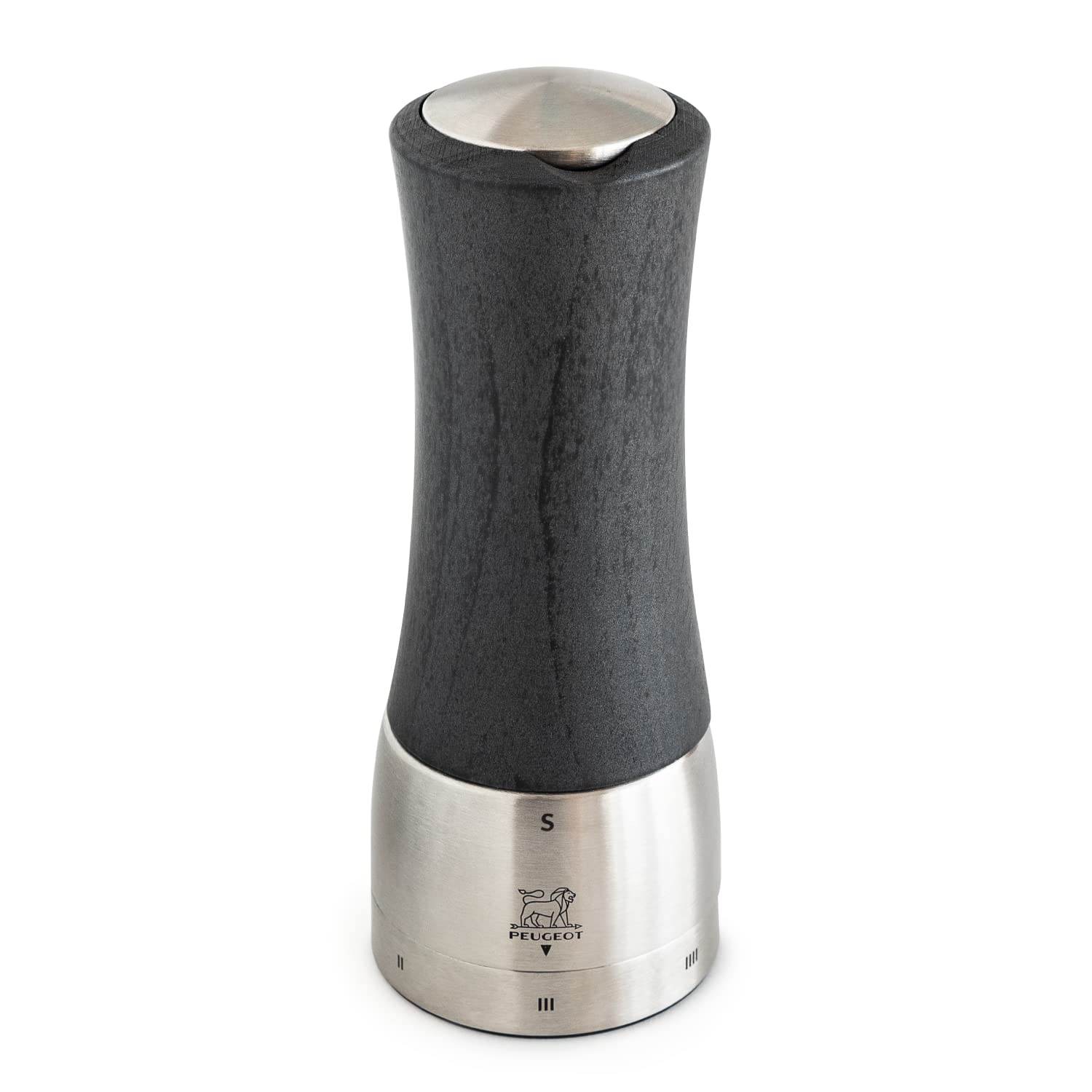 Peugeot Madras u'Select Adjustable Manual Salt Mill - Premium Stainless Steel & Beechwood Grinder - Perfect for Kitchen, Dining Table & Gourmet Cooking - Graphite Finish