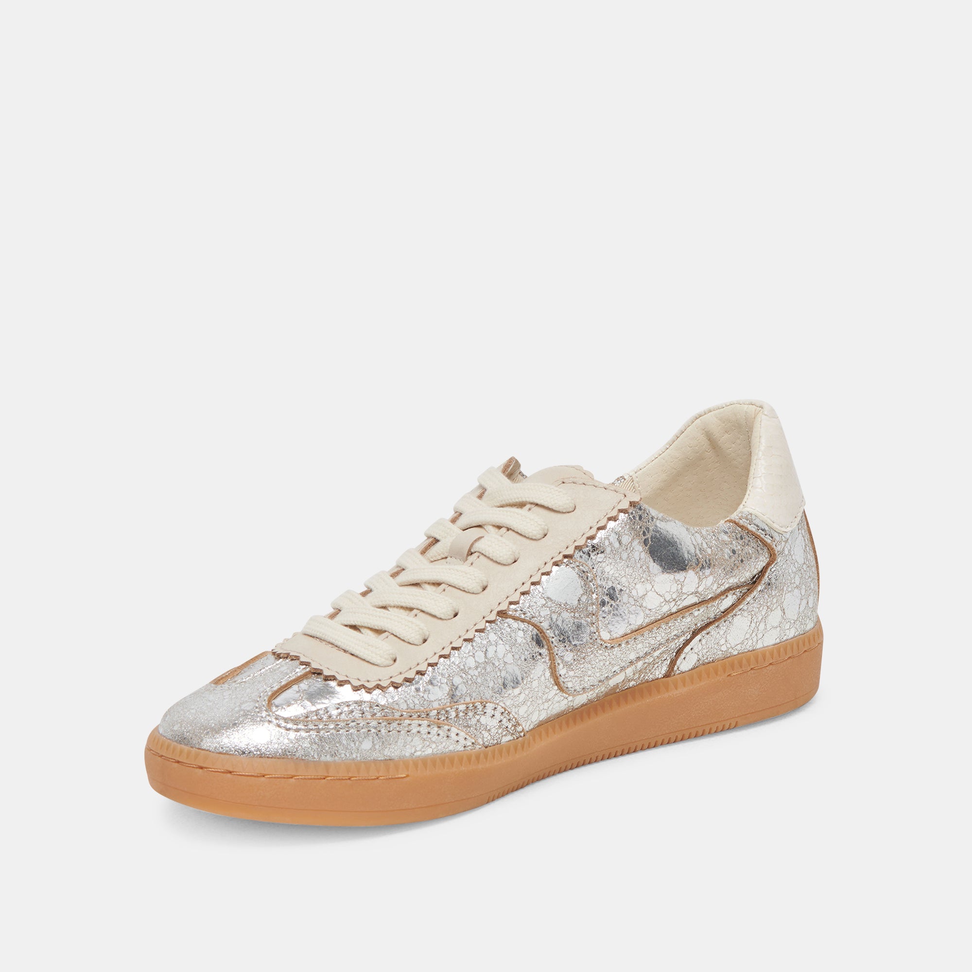 Distressed Silver Leather Notice Sneakers - Trendy High-Top Streetwear Shoes for Men & Women | Perfect for Casual Outfits, Urban Fashion & Everyday Wear
