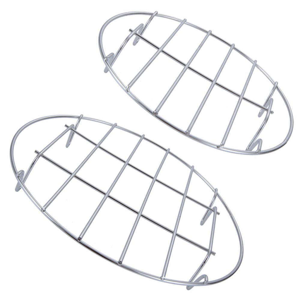 Hemoton 2-Pack Stainless Steel Steamer Rack - Multi-Functional Reusable Kitchen Steamer for Cooking, Food Steaming, Vegetables & Dumplings - Perfect for Stovetop, Instant Pot & Meal Prep
