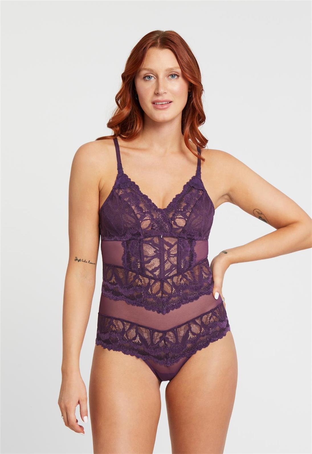 Royale Corset Bodysuit for Women - Sexy Lingerie Shapewear with Adjustable Straps & Hook Closure - Perfect for Valentine's Day, Wedding, Date Night & Boudoir Photography