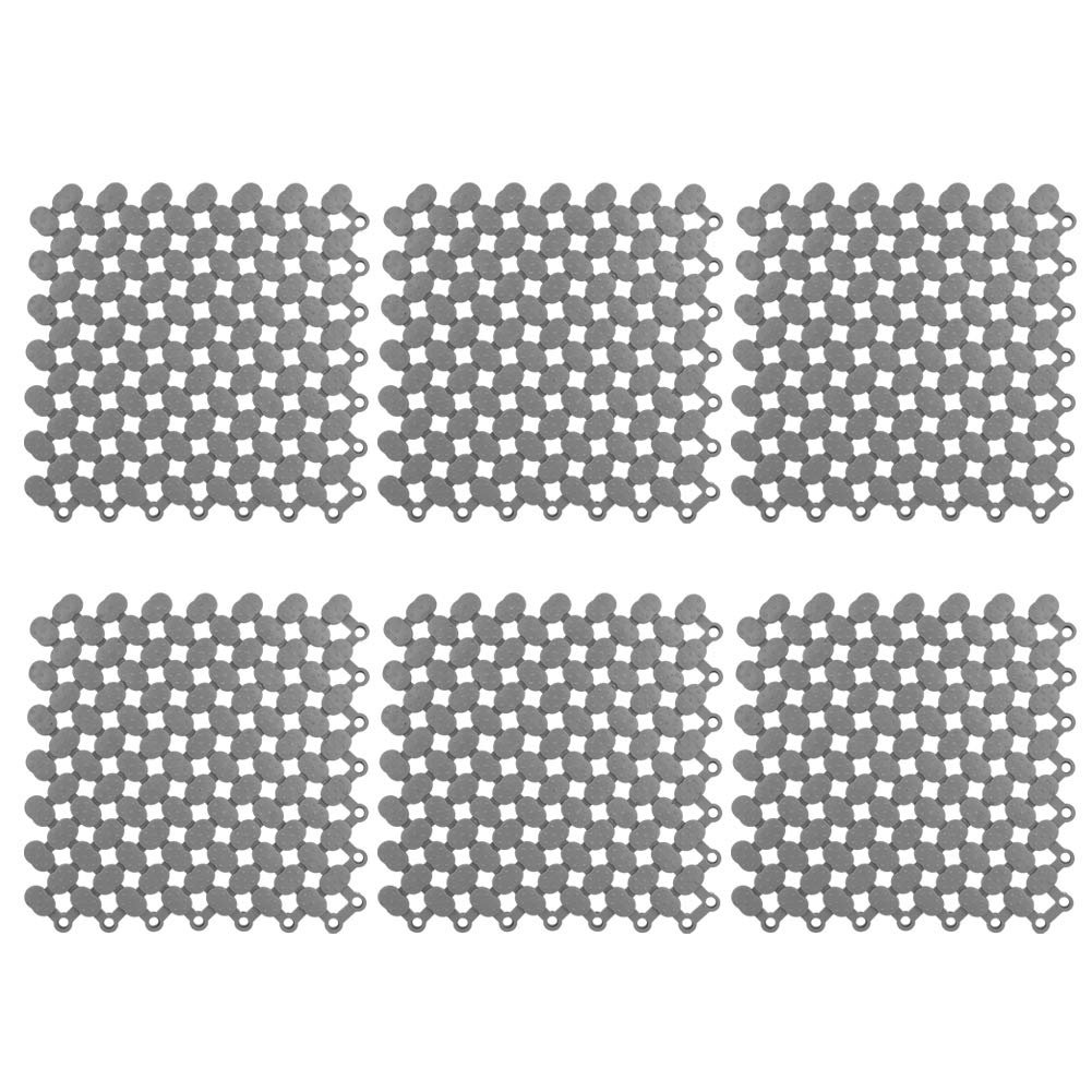 6-Pack 7.9x7.9 Inch Non-Slip Interlocking Floor Mats - Waterproof Drainage Tiles for Kitchen, Bathroom, Shower, Pool, Balcony & Garage - Easy to Assemble & Clean (Black) - Perfect for Wet Areas, Gym Floor Protection & Pet Play Zones