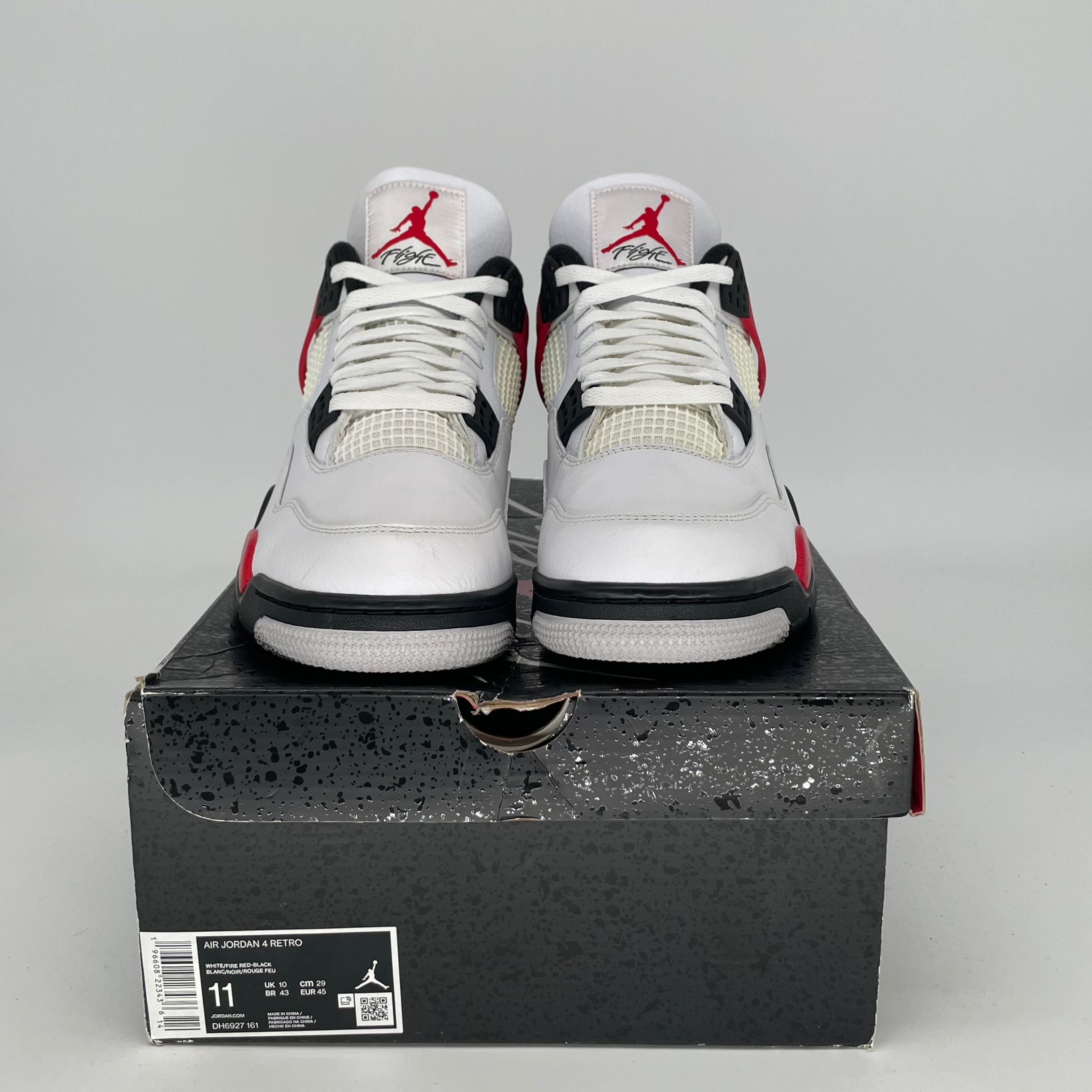 AIR JORDAN 4 Retro Red Cement Sneakers - Men's Size 11 & Women's Size 12.5W (DH6927-161) - Basketball Shoes for Streetwear & Casual Outfits