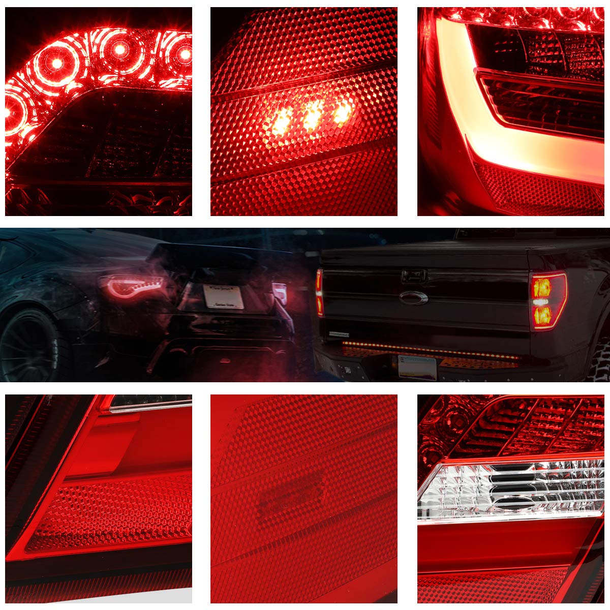 3D LED Tail Light Bar for Toyota Camry 2010-2011 - Red/Clear Brake & Reverse Lamps - Easy Installation & Enhanced Visibility for Night Driving & Safety