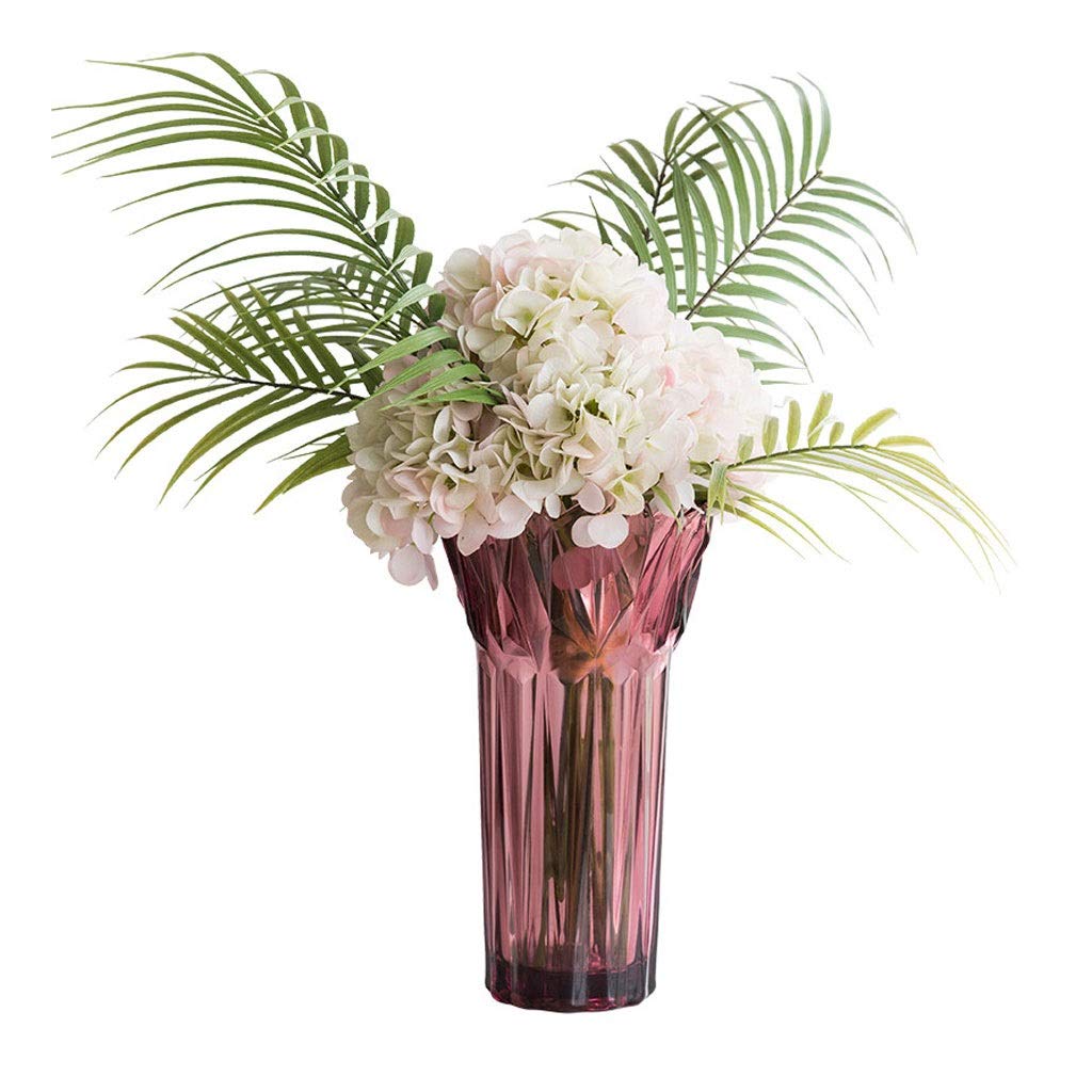 Liudan Artificial Flowers Set - Creative Glass Bottle with Faux Rich Bamboo, Lily & Rose - Home & Wedding Decoration, Fake Flower Arrangement for Table Centerpiece, Office Desk, Living Room Decor