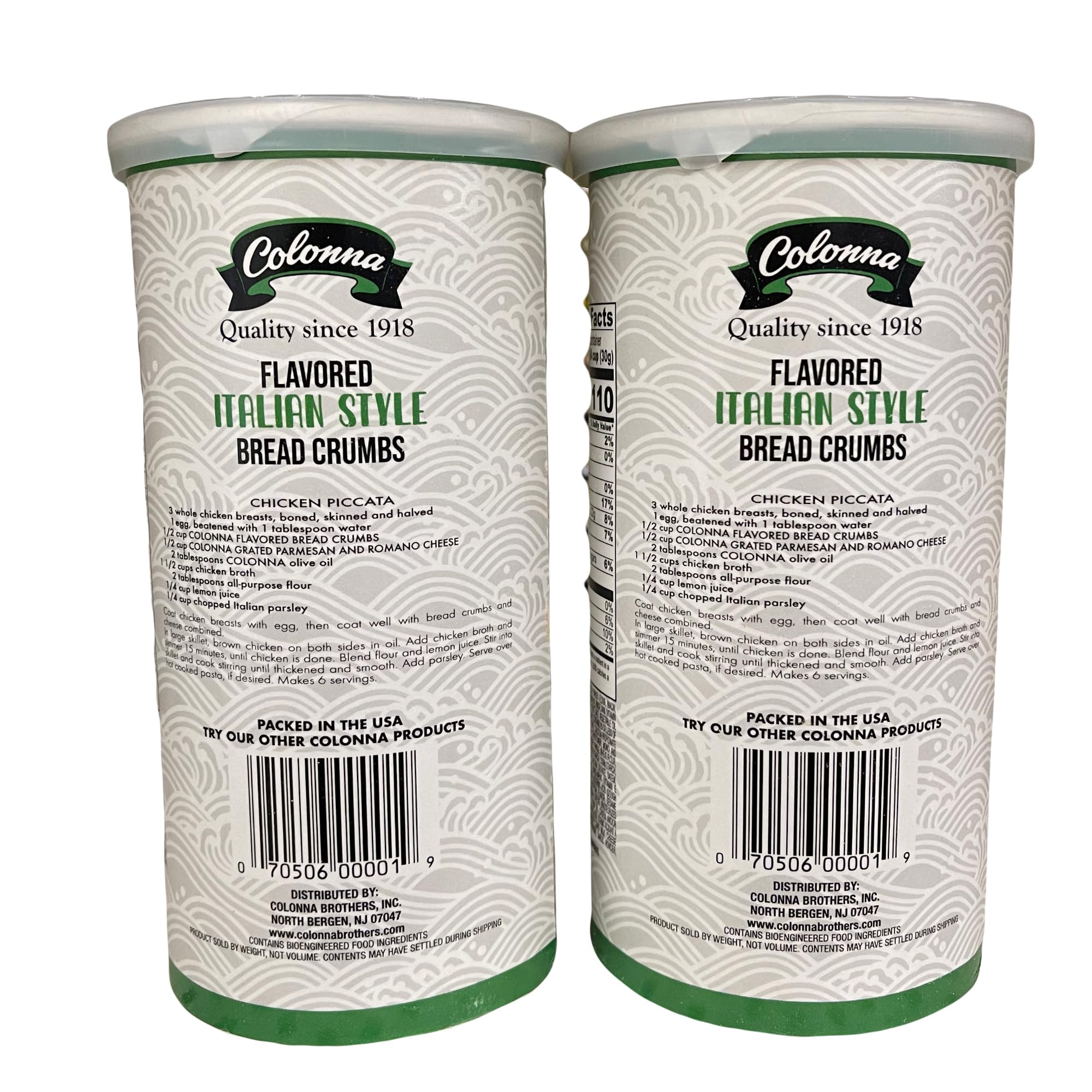 Italian Style Flavored Bread Crumbs by Colonna - 13 oz (Pack of 2) | Perfect for Breaded Chicken, Meatballs & Pasta Topping