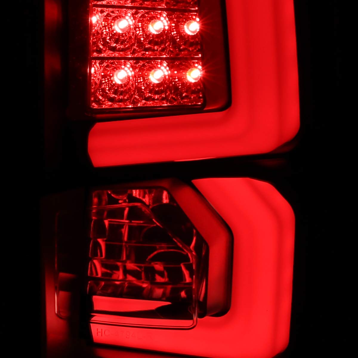 GMC Sierra 1500/2500HD/3500HD LED Tail Lights (2007-2014) - White Streak, Black Housing, Clear Lens Replacement - Perfect for Night Driving & Enhanced Visibility