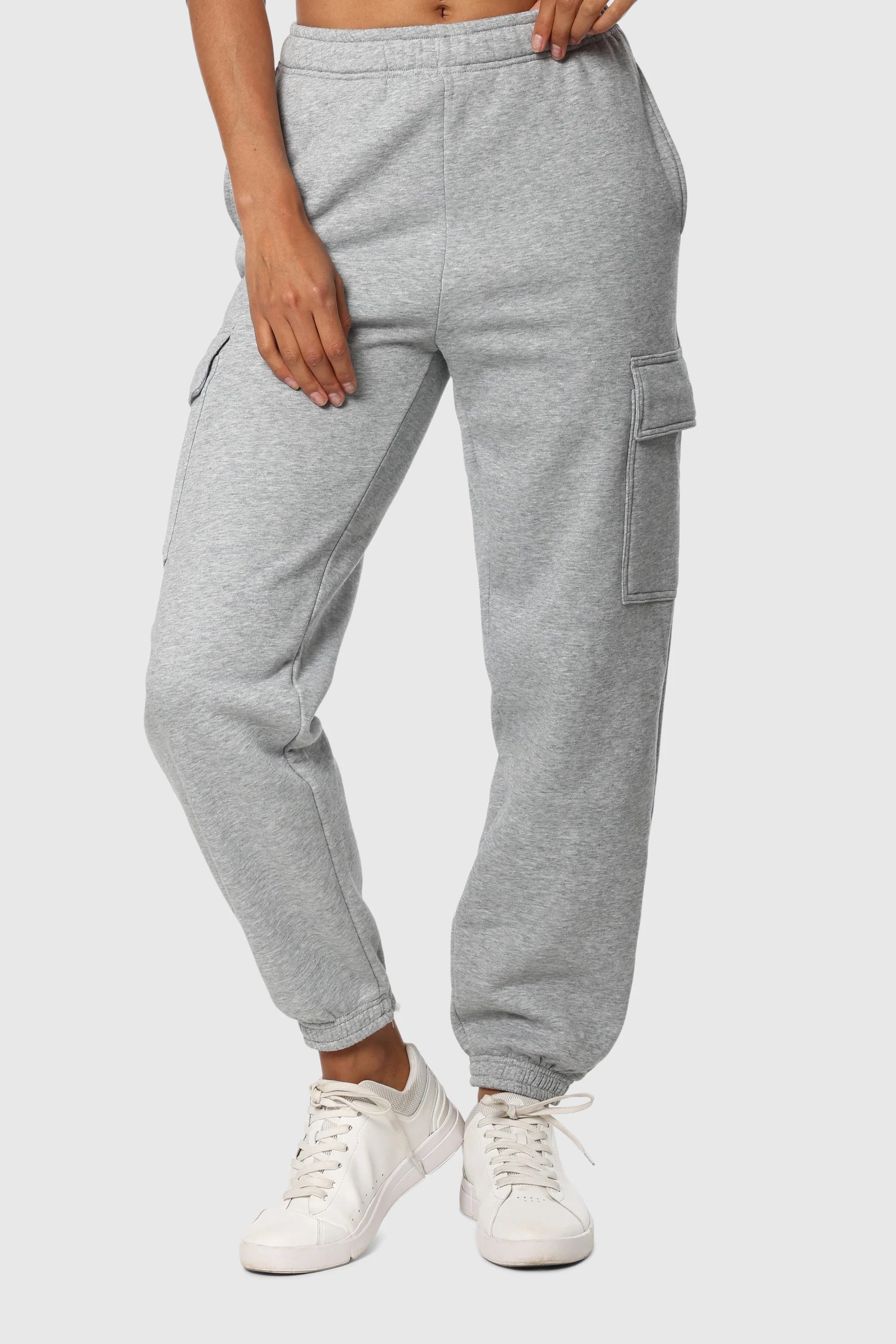Men's Cargo Sweatpants with Pockets - Athletic Jogger Pants for Gym, Running & Casual Wear - Grey Workout Pants for Men