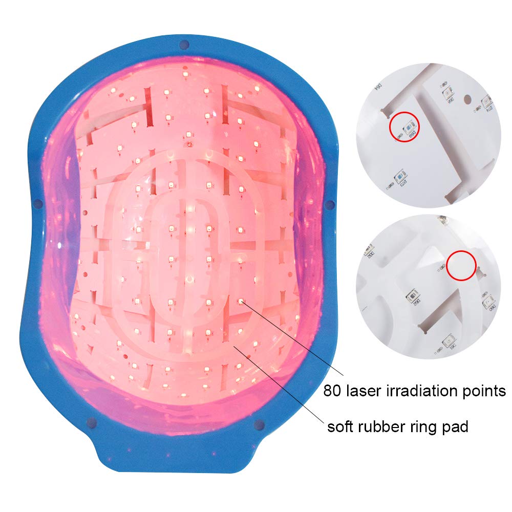 Laser Hair Growth Helmet for Hair Loss Treatment - FDA Cleared Laser Cap for Hair Regrowth & Scalp Massage - Best for Thinning Hair & Baldness Prevention at Home