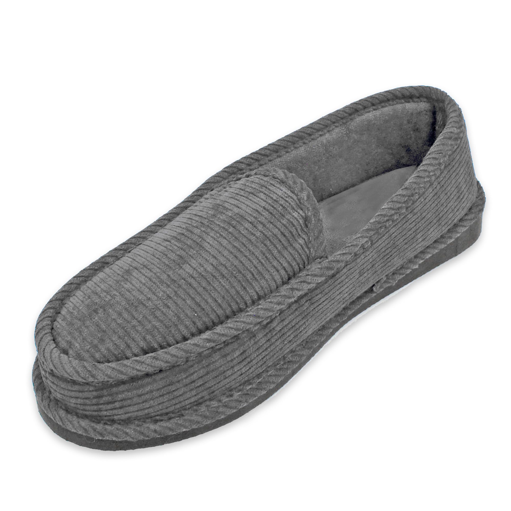 Comfortable Bright Men's Corduroy House Slippers - Warm Indoor/Outdoor Slippers for Home, Lounge & Backyard